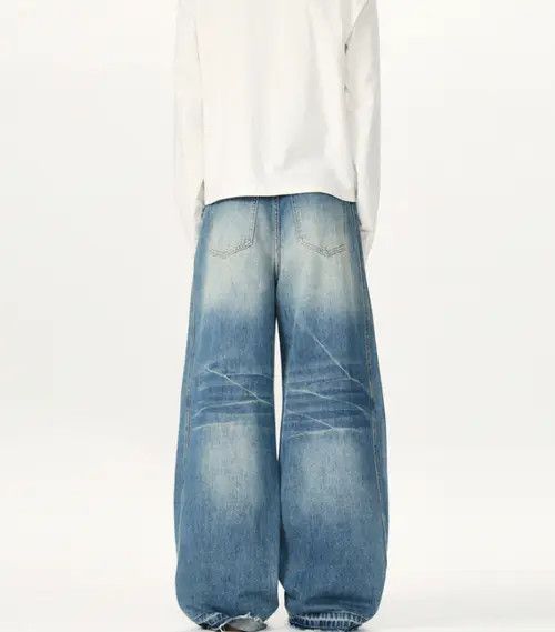 VIBE Blue lightning three-dimensional tailoring baggy jeans men Size US 32 / EU 48 - 6 Thumbnail