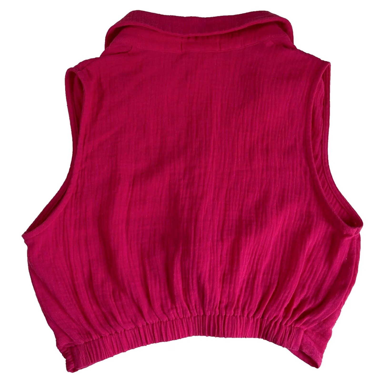 Vintage 8apart Junior's Julle Gauze Top Tank Cropped Pink S Teen Young Adult Hot Pink NWT Frances on the Park Size S / US 4 / IT 40 - 5 Thumbnail