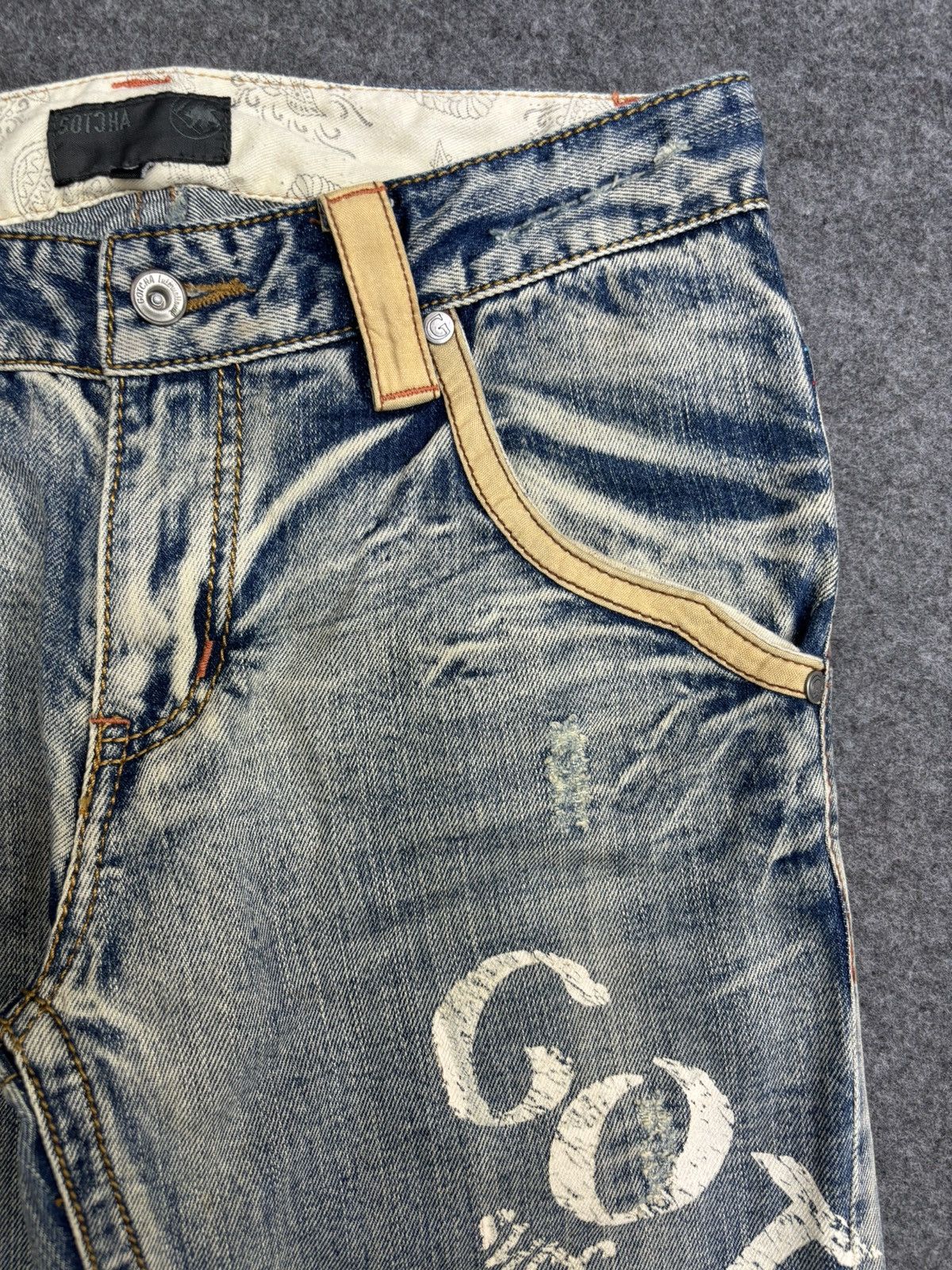 Gotcha 💥Twisted Leg💥Rare Gotcha Distressed Twist Leg Denim F537 Size US 30 / EU 46 - 4 Thumbnail