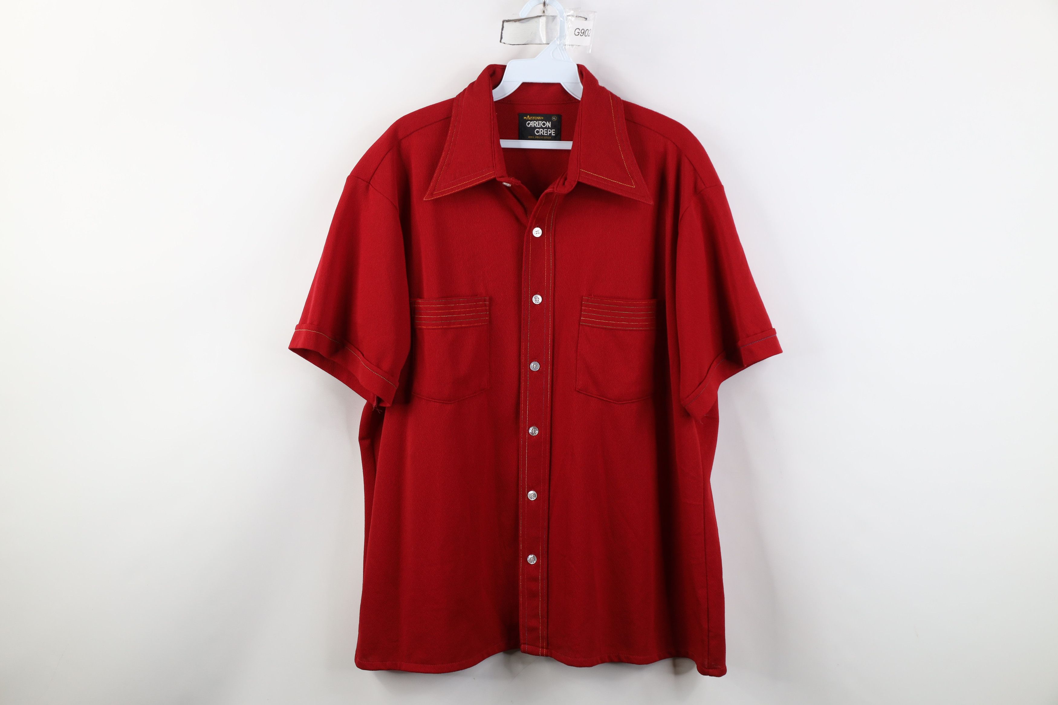 Vintage Vintage 70s Streetwear Short Sleeve Collared Button Shirt Size US XL / EU 56 / 4 - 1 Thumbnail