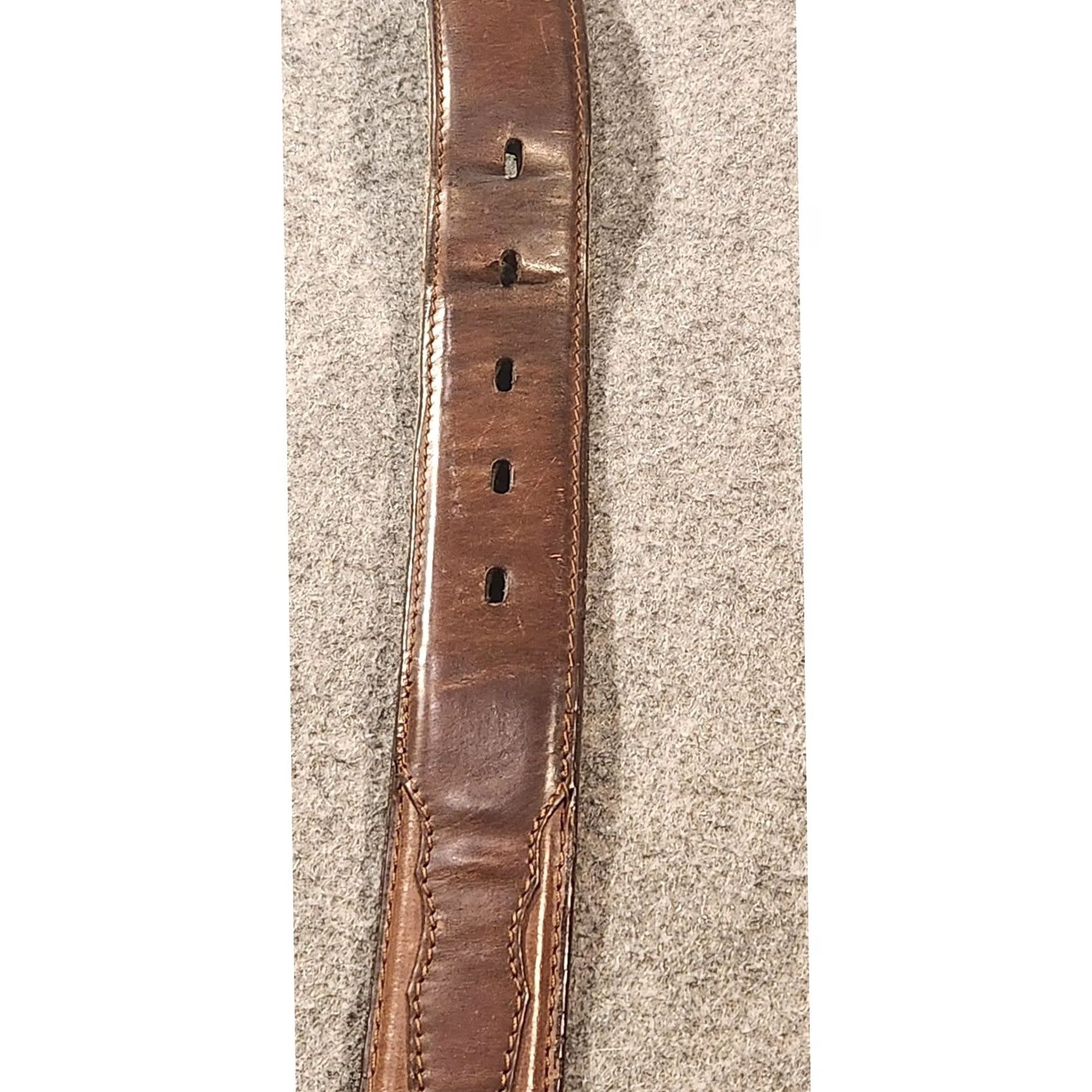 Ariat Ariat Belt Mens 36 Brown Leather Western Buckle D1022 Adjustable Size 36 - 7 Thumbnail