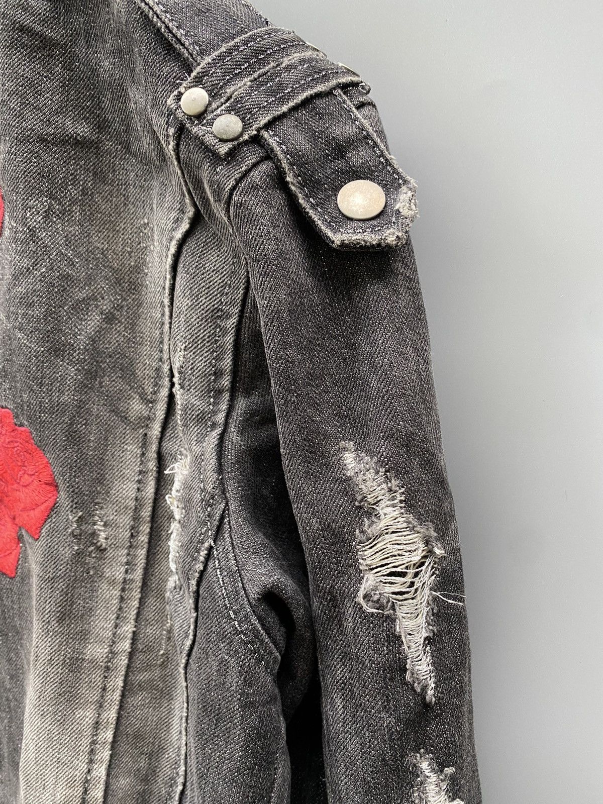 If Six Was Nine × Japanese Brand Lagust Distressed Metallic Denim Jacket Size S / US 4 / IT 40 - 5 Thumbnail