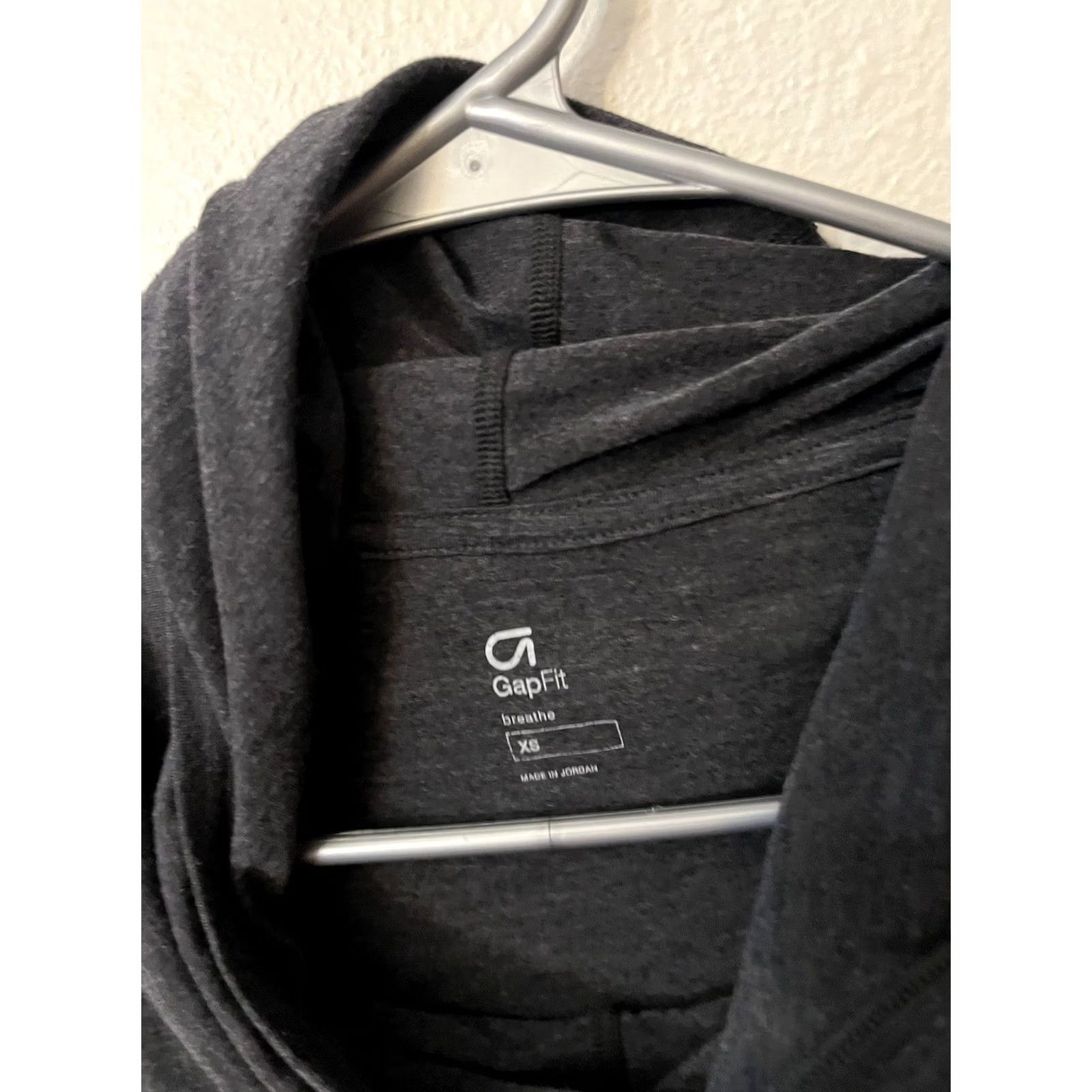 Gap VINTAGE GapGapFit XS Charcoal Gray Pullover Cowl Neck Long Sleeve Top Thumbholes Womens XS Gray Pullover 90s Size XS / US 0-2 / IT 36-38 - 3 Thumbnail