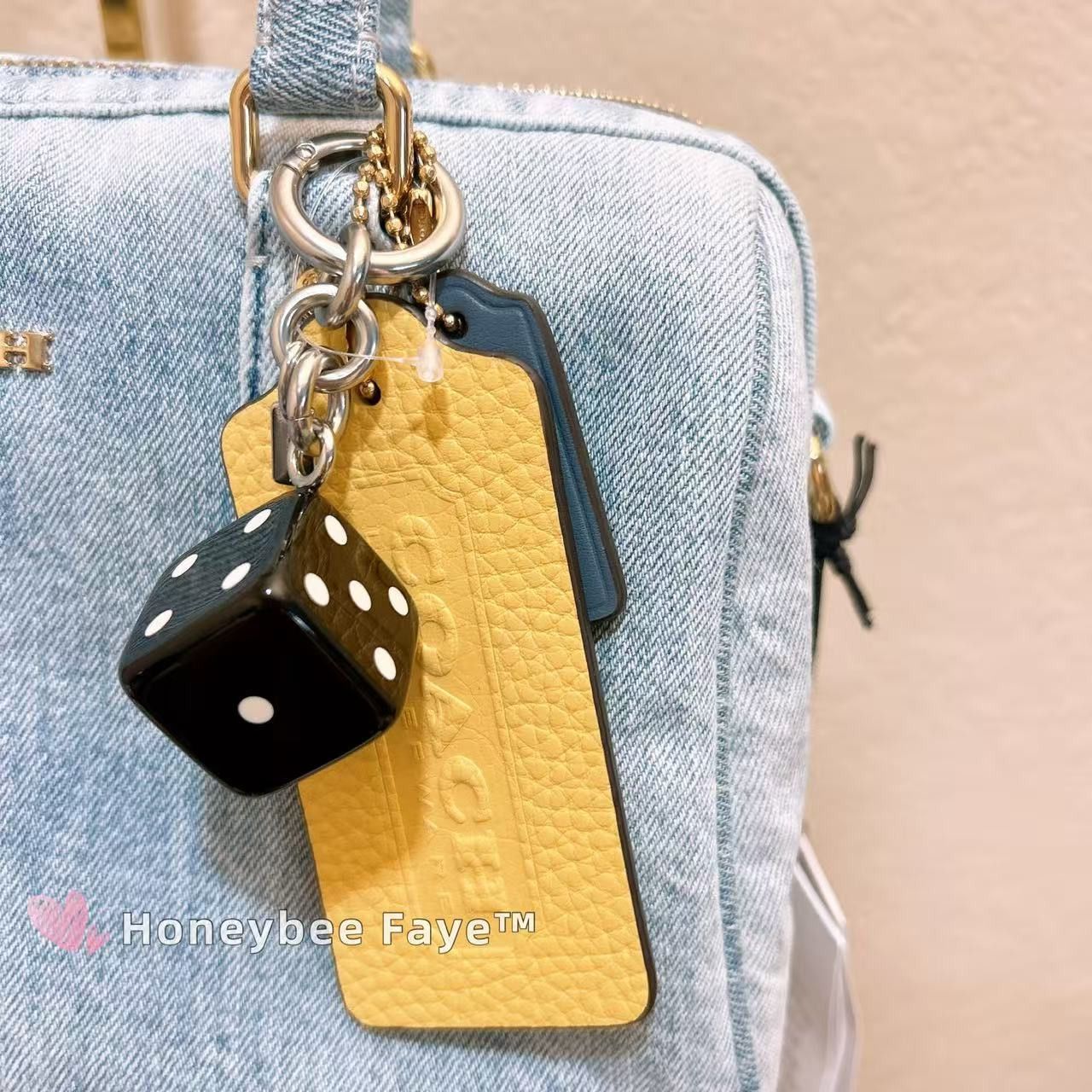 Coach Rowan Satchel Bag In Loved Denim With Charms CDY74 Size ONE SIZE - 5 Thumbnail