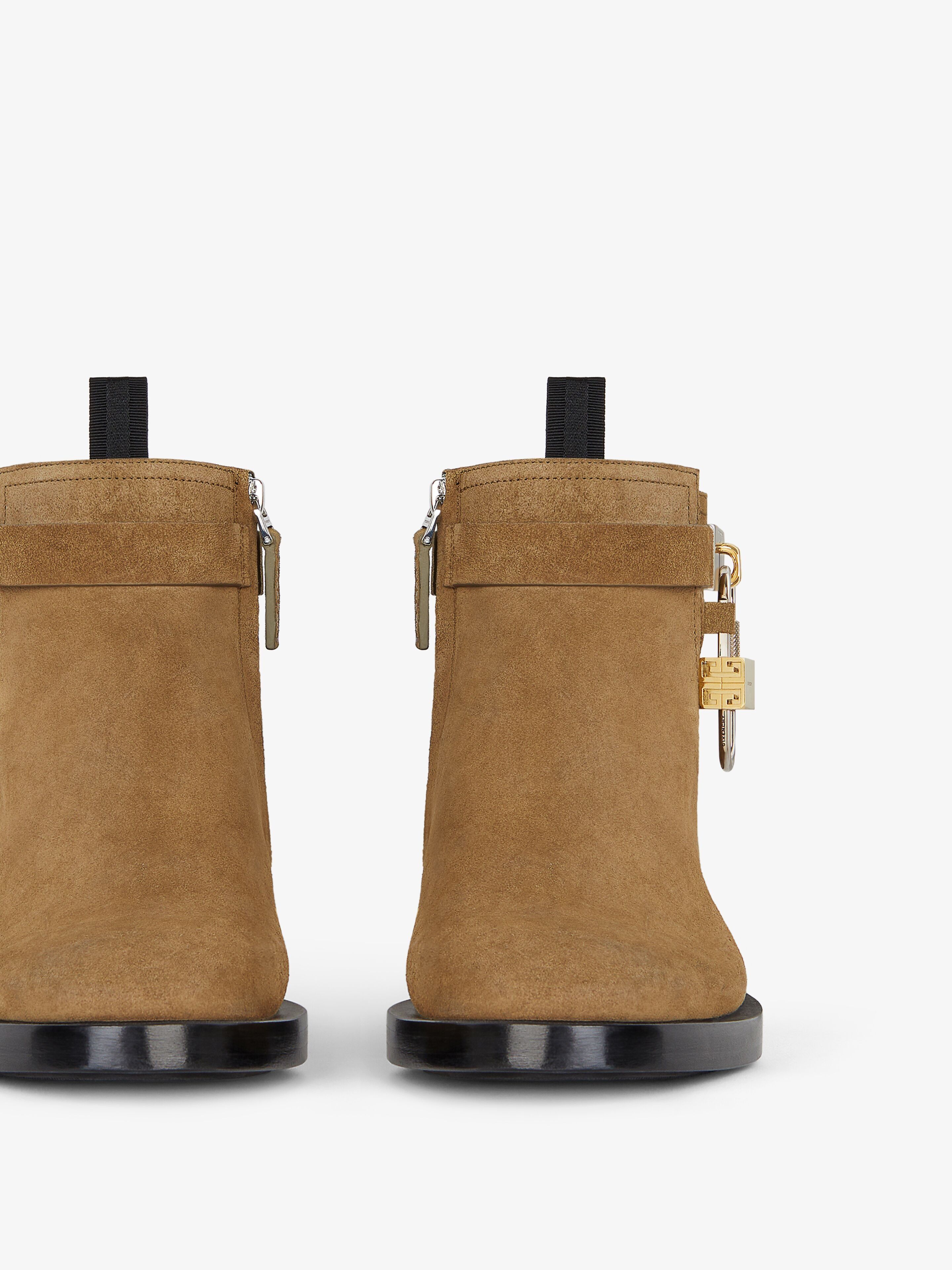 Givenchy o1lv12m1025 Lock Ankle Boots in Brown Size US 7 / EU 40 - 4 Thumbnail
