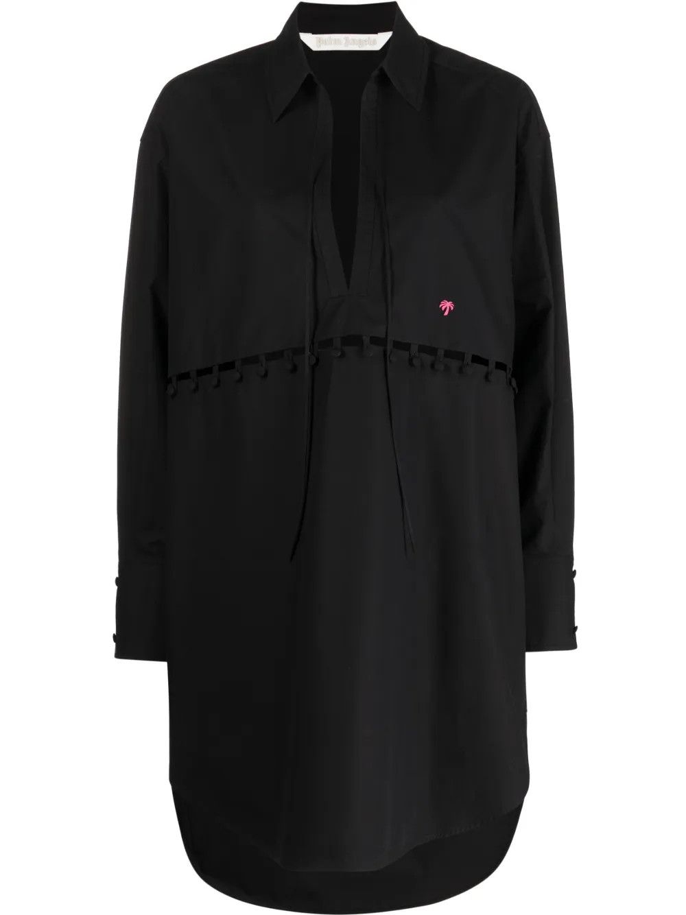o1y1125 Shirt Mini Dress in Black