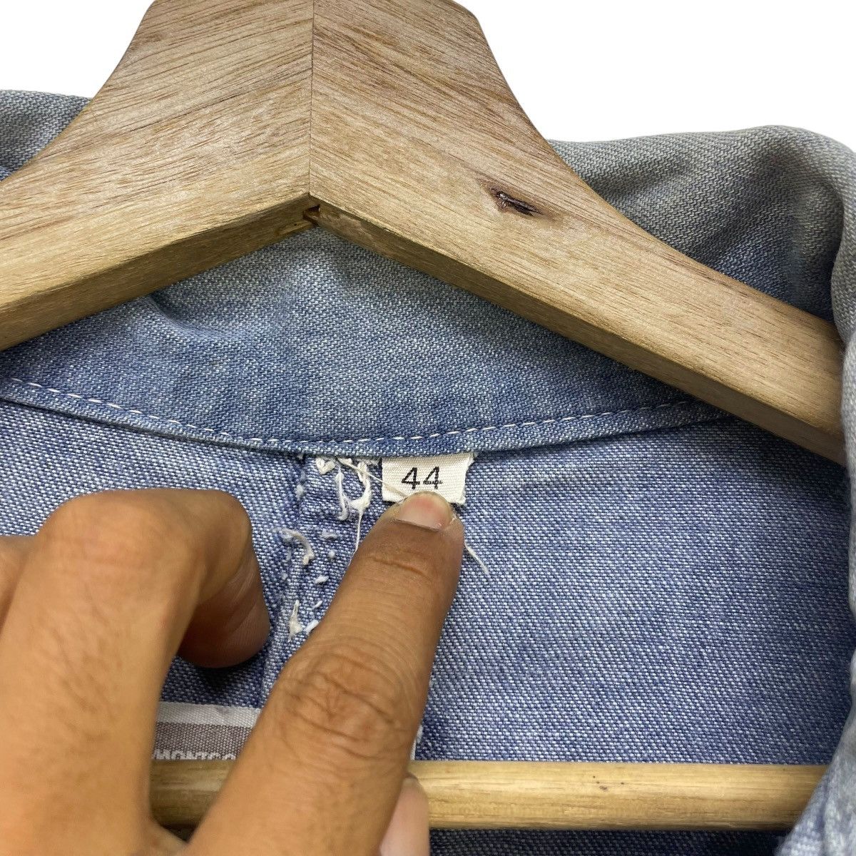 Original Montgomery × Vintage 💥Vintage 70s Montgomery Ward Chore Faded Indigo Jacket Size US M / EU 48-50 / 2 - 3 Thumbnail
