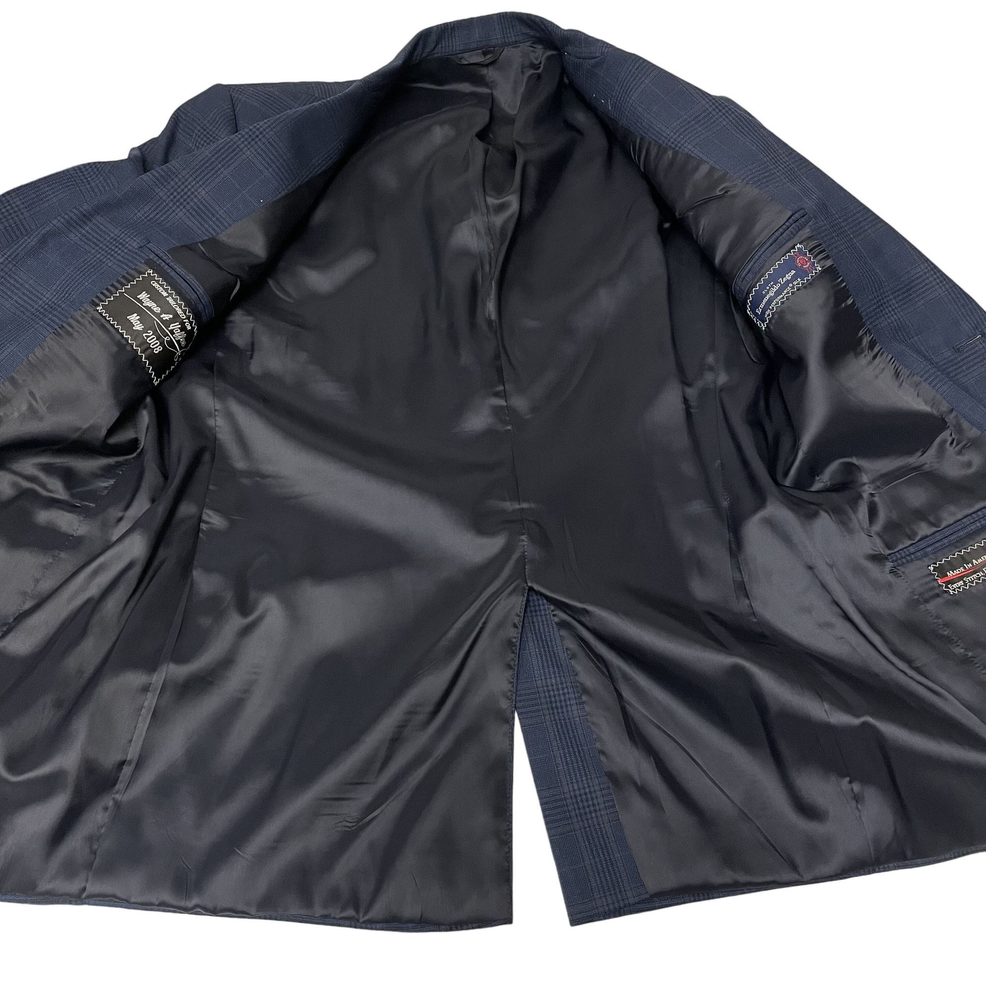 Ermenegildo Zegna Ermenegildo Zegna BESPOKE Blue Sport Coat OVERCHECK Jacket Size 38R - 4 Thumbnail