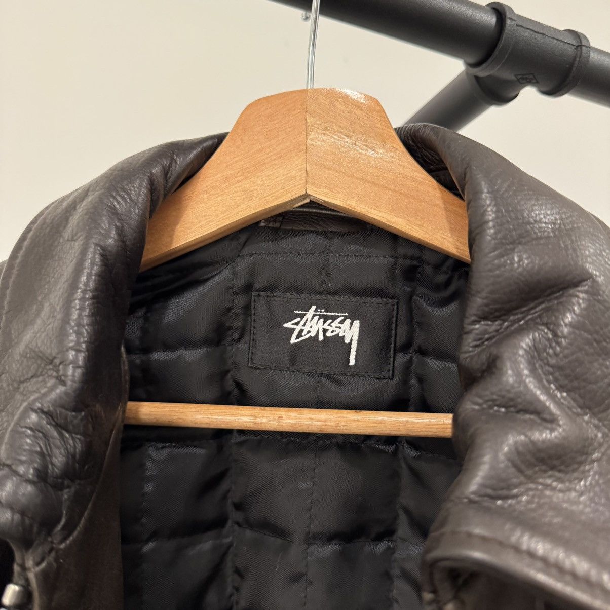 Stussy Stussy Brown Leather Flight Jacket Size US XL / EU 56 / 4 - 8 Thumbnail