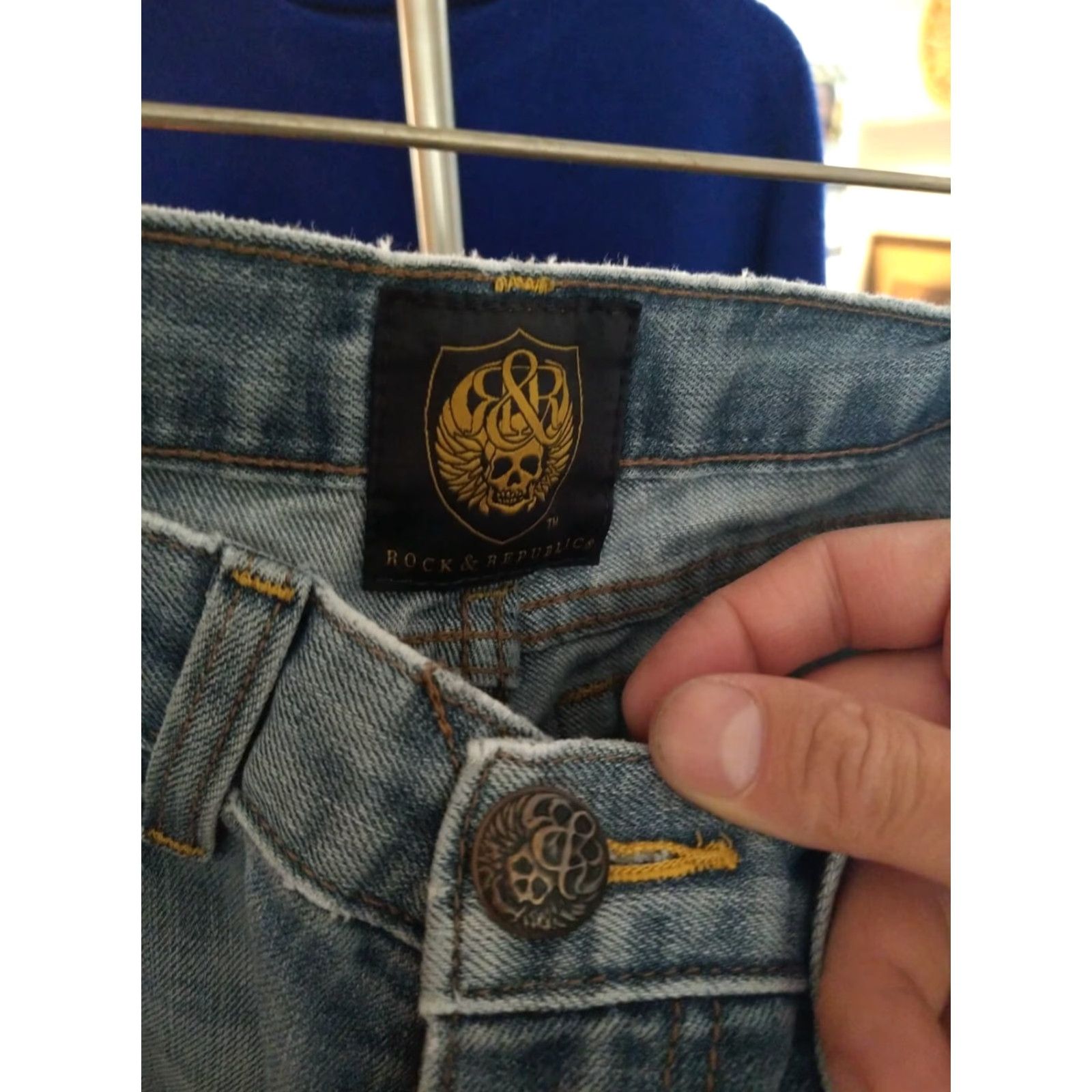 Vintage VINTAGE Rock & Republic Jeans Ladies Denim Jeans Junior Size 16 Blue Bootcut Womens Girls (adjust to include appropriate) Size 38" / US 16 / IT 52 - 3 Thumbnail