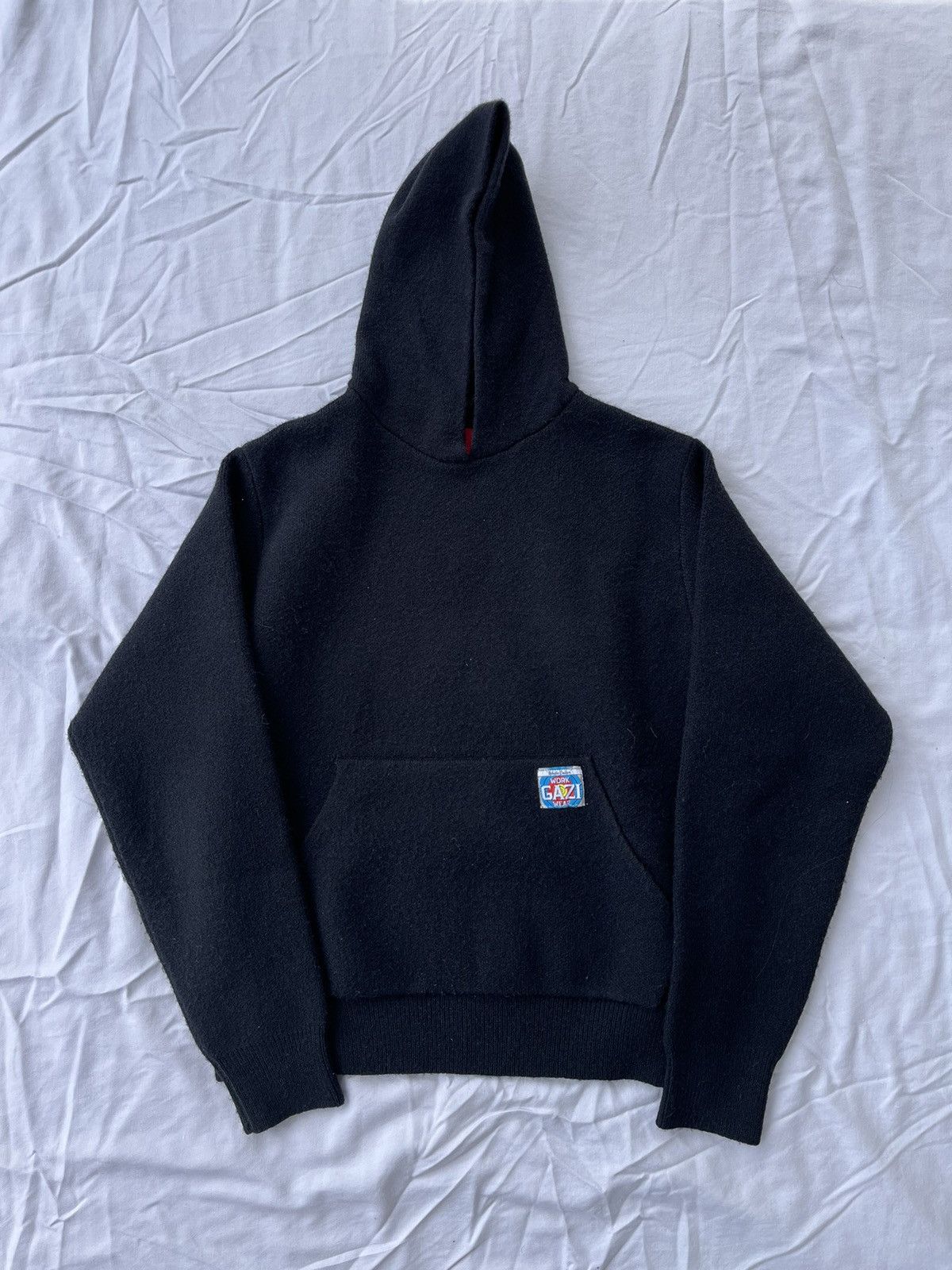 Fugazi White Collar Knit Hoodie | Grailed