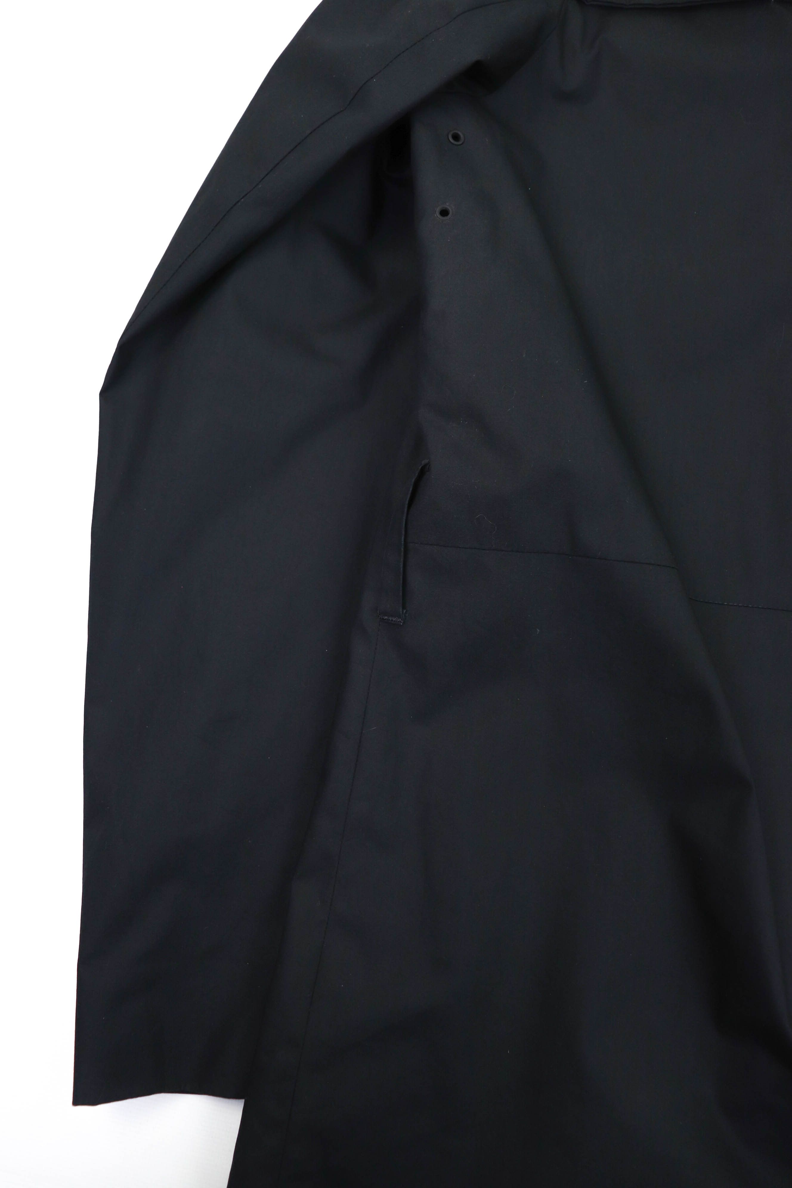 Cos COS Charcoal Black Tech Cotton Double Breasted Mac Coat Size US M / EU 48-50 / 2 - 11 Thumbnail
