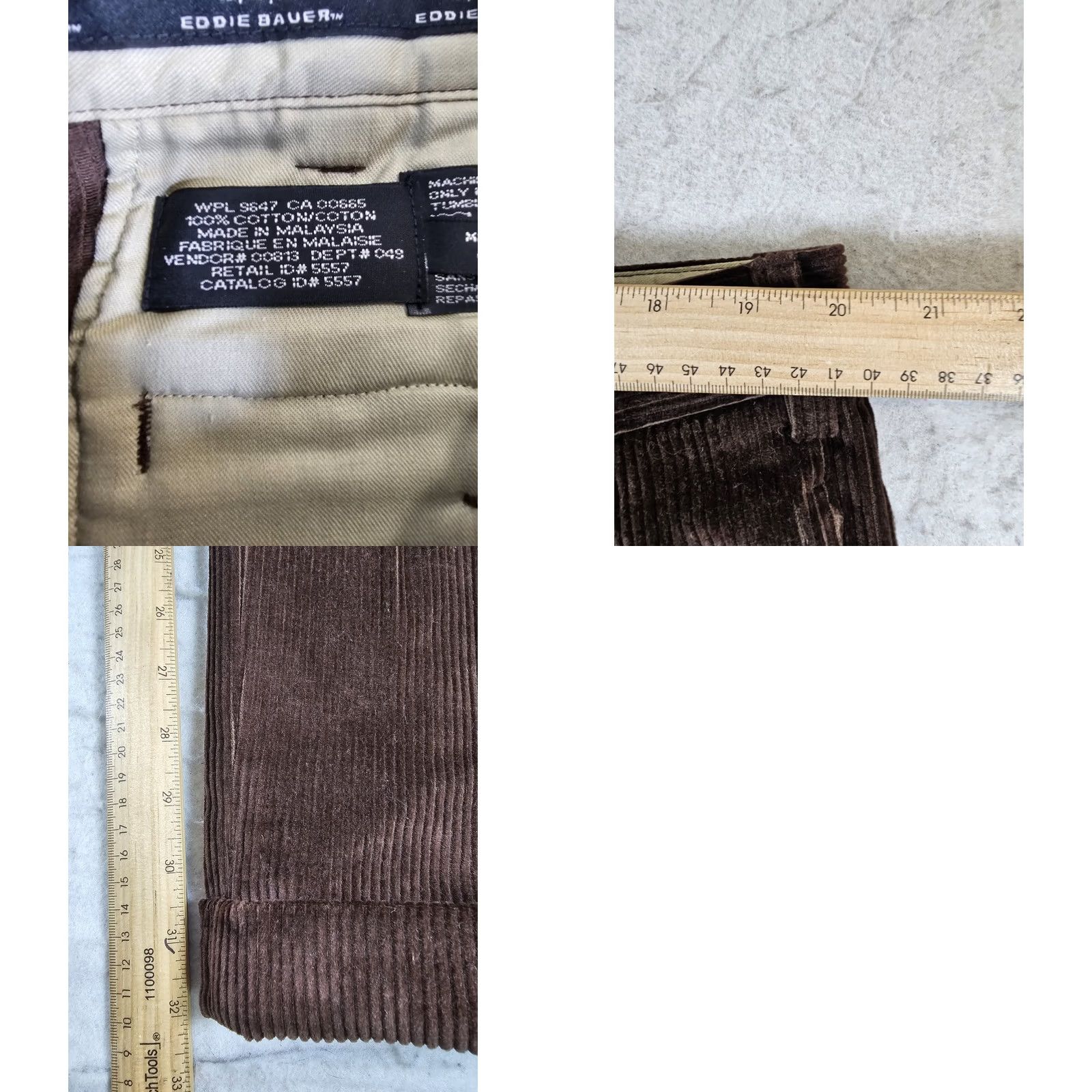 Eddie Bauer VINTAGE Eddie Bauer Corduroy Pants Mens 40x32 Pleated Cuffed Brown Y2K 90s Size US 40 / EU 56 - 9 Thumbnail