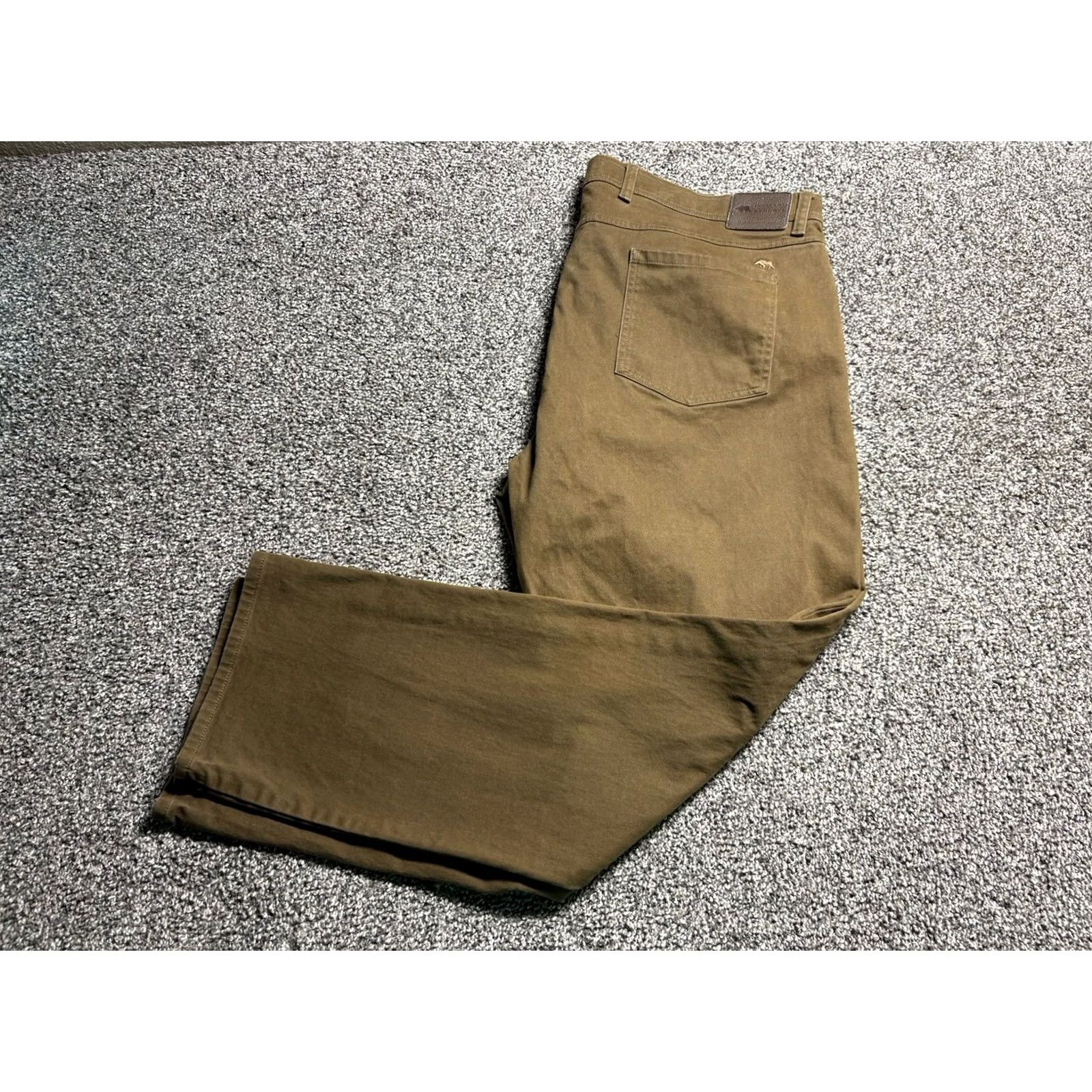 Vintage Onward Reserve Pants Men 42x30 Brown Cotton Stretch Chino Flat Front Pockets Straight 30 In Inseam Size US 42 / EU 58 - 5 Thumbnail