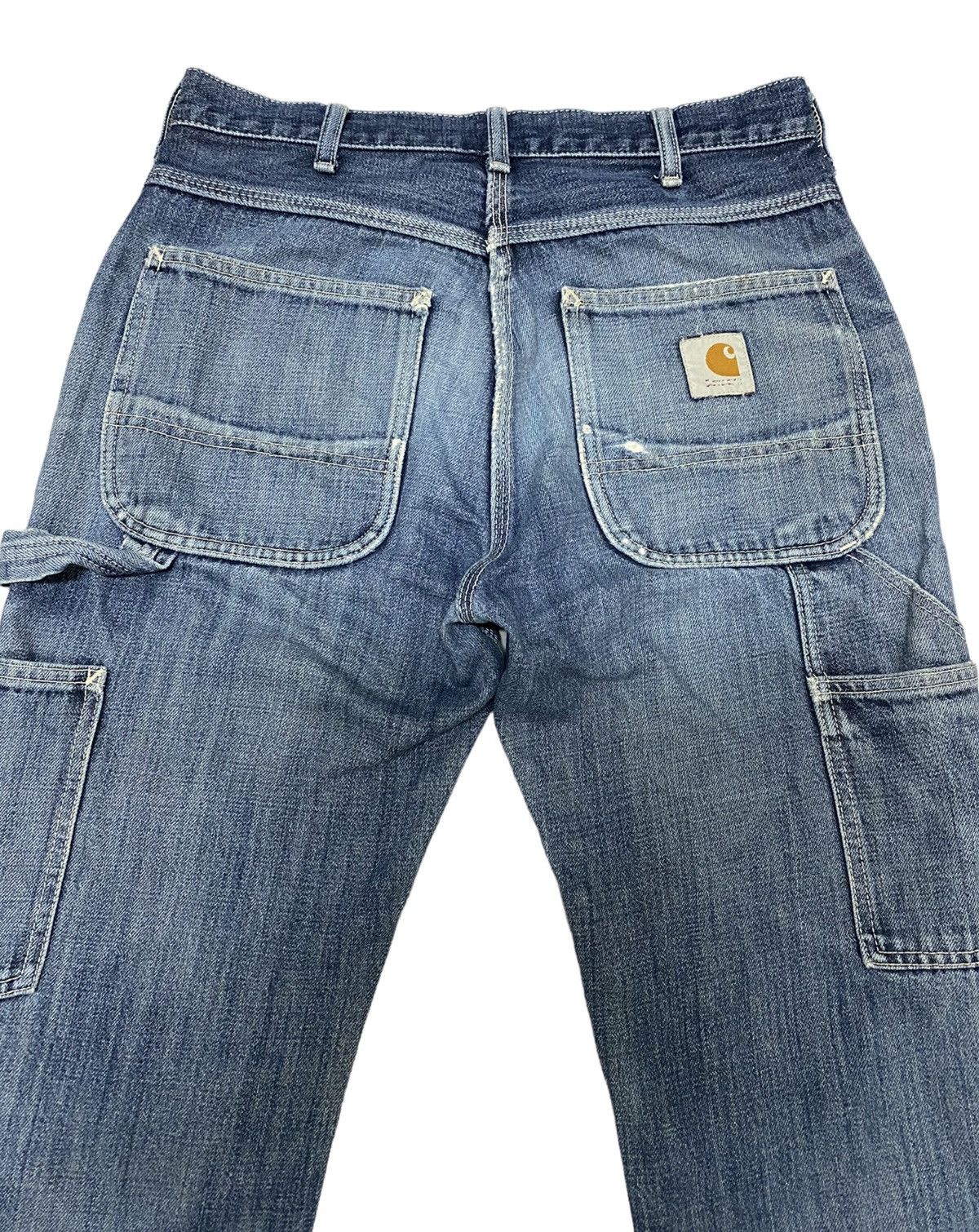 Carhartt Carhartt Distressed Carpenter Denim Pants (C2) Size US 30 / EU 46 - 4 Thumbnail
