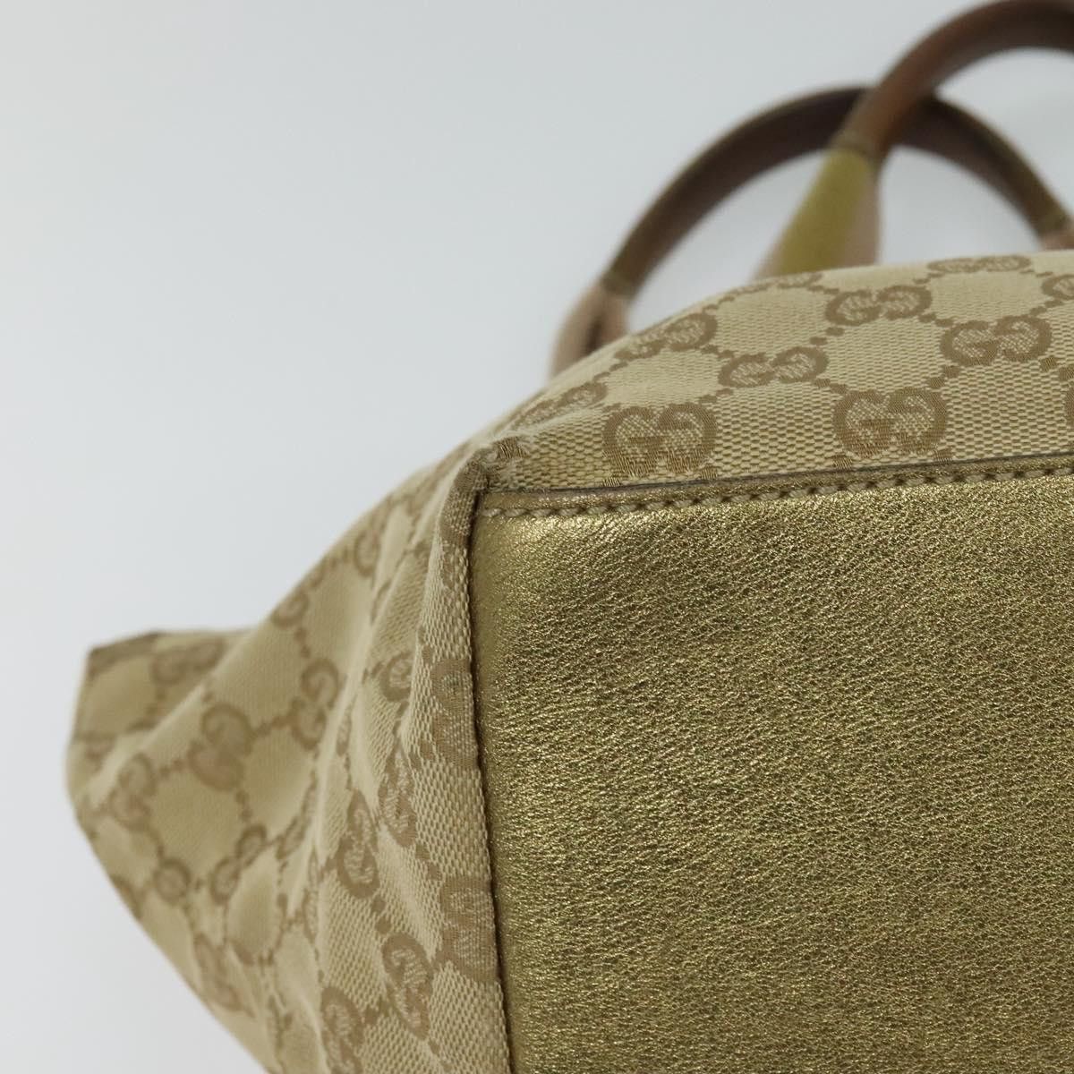 Gucci GUCCI GG Canvas Sherry Line Hand Bag Beige Gold Pink Size ONE SIZE - 12 Thumbnail