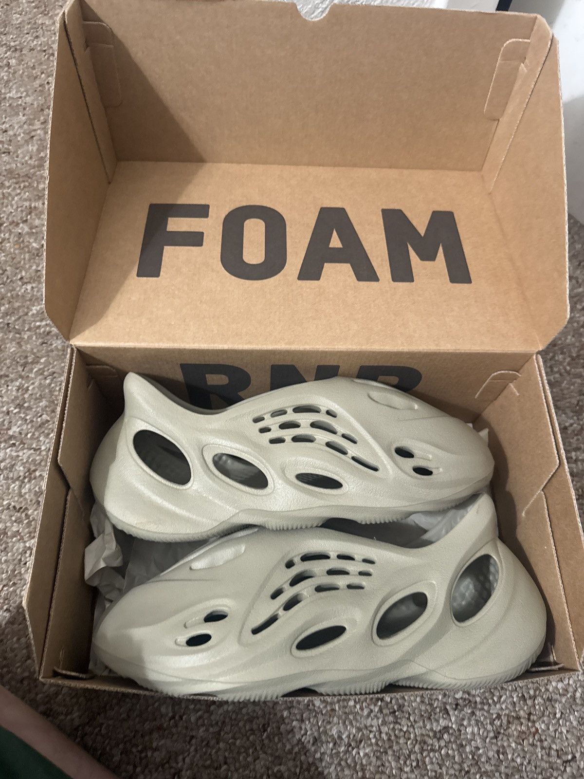 Adidas Stone Salt foam runners Size US 11 / EU 44 - 1 Thumbnail