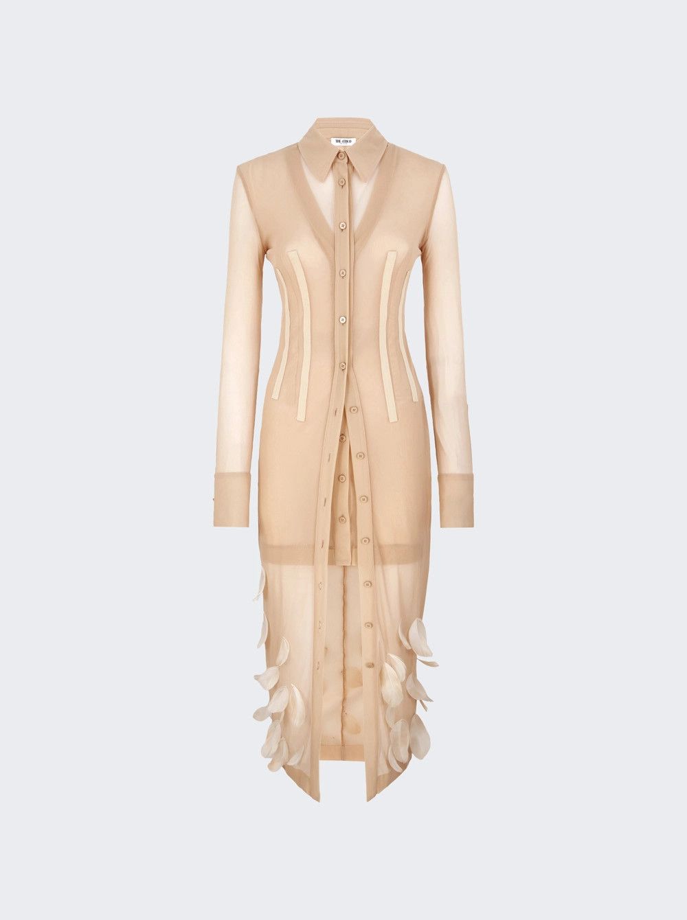 The Attico o1mle0526 Layered Cardigan Dress in Beige Size M / US 6-8 / IT 42-44 - 1 Thumbnail