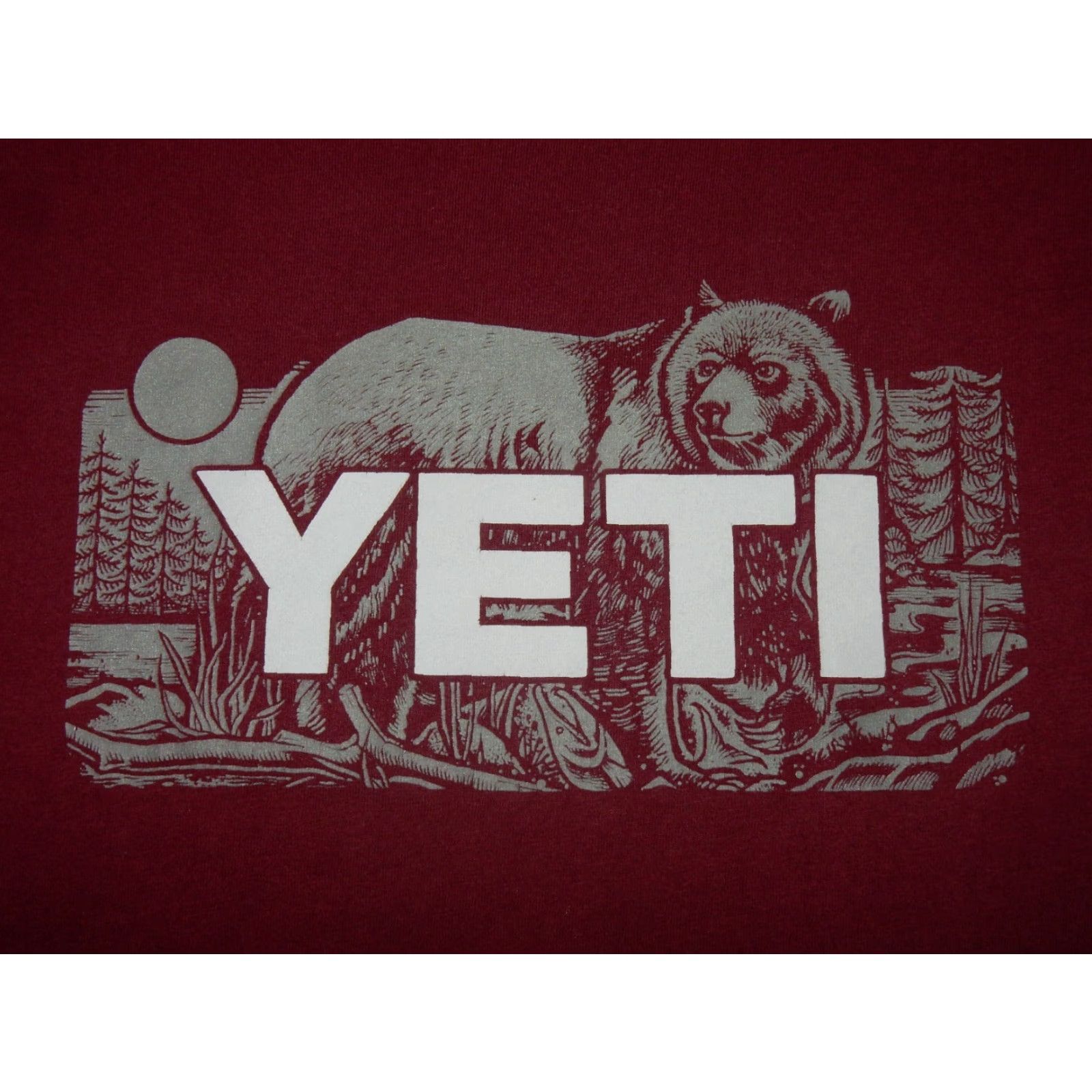 Yeti YETI Men's Graphic T-Shirt XL Red Bear Short Sleeve Cotton Size US XL / EU 56 / 4 - 2 Thumbnail