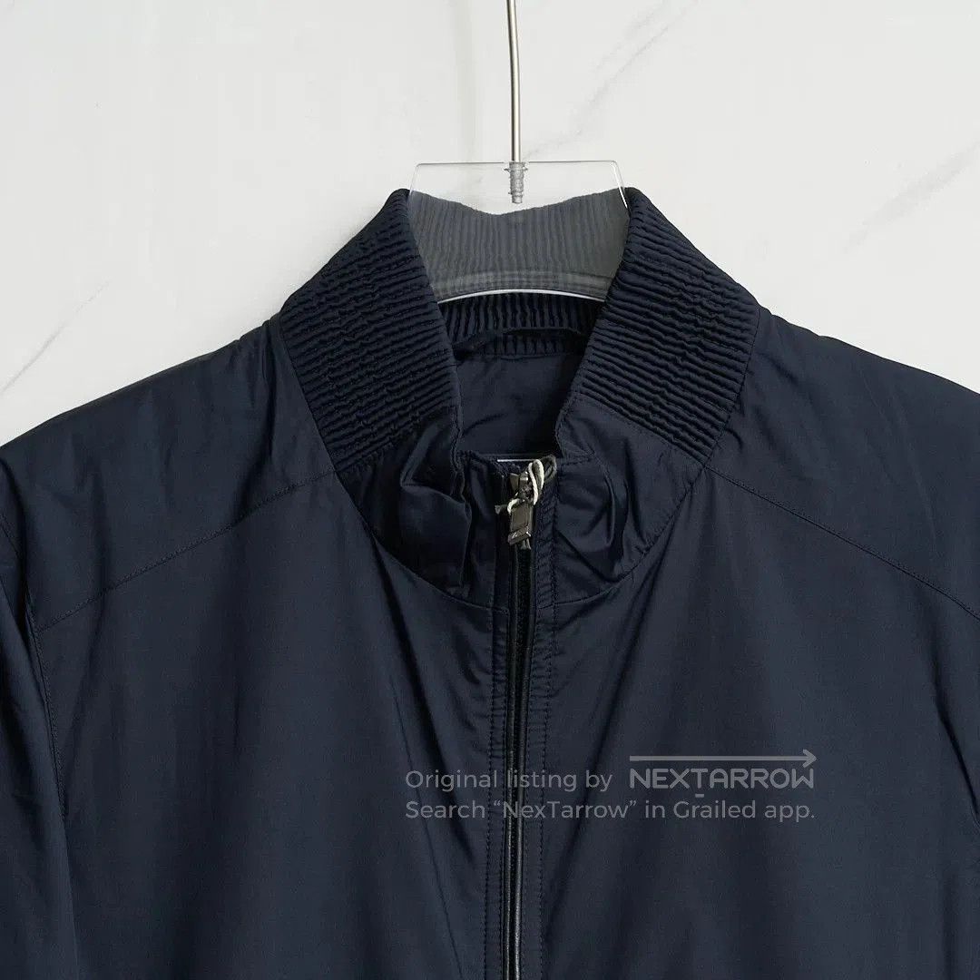 Ermenegildo Zegna ZEGNA Men's Navy Windproof Stand-Collar Jacket. Size US M / EU 48-50 / 2 - 2 Thumbnail