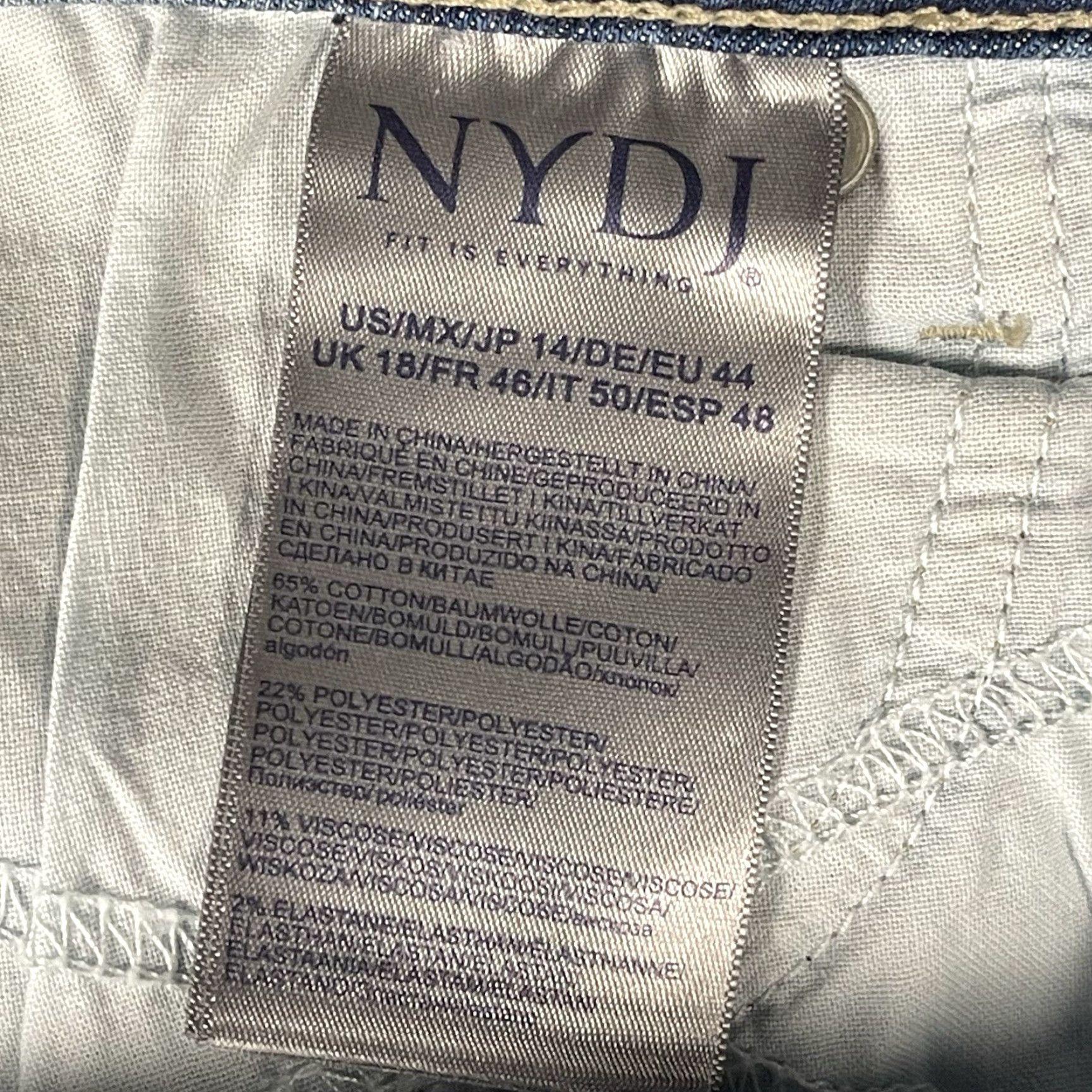 NYDJ NYDJ Jeans Flared Light Wash Size 14 Lift Tuck Technology Afterglow Cotton Blend Women Light blue Size 36" / US 14 / IT 50 - 7 Thumbnail