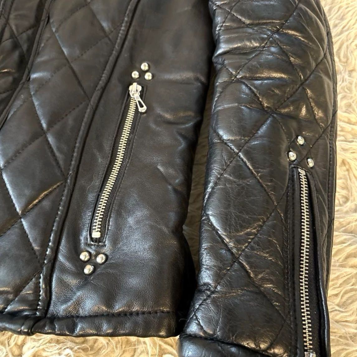 Vintage Vanquish S Sheepskin Quilted Leather Jacket Black Rare Jacket Size US S / EU 44-46 / 1 - 3 Thumbnail