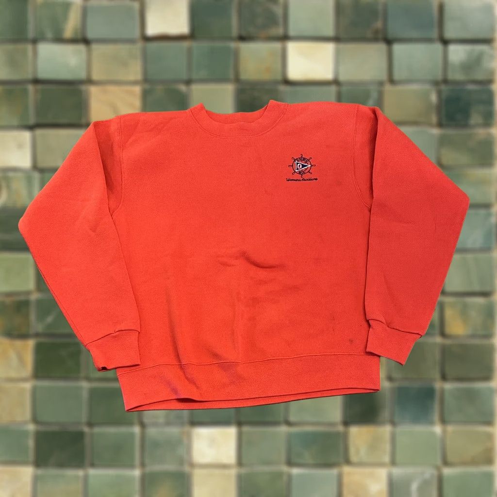 Soffe VINTAGE Soffe Ladies Auxiliary Crewneck Sweatshirt 90s Large Red Made In USA Womens Size L / US 10 / IT 46 - 1 Thumbnail