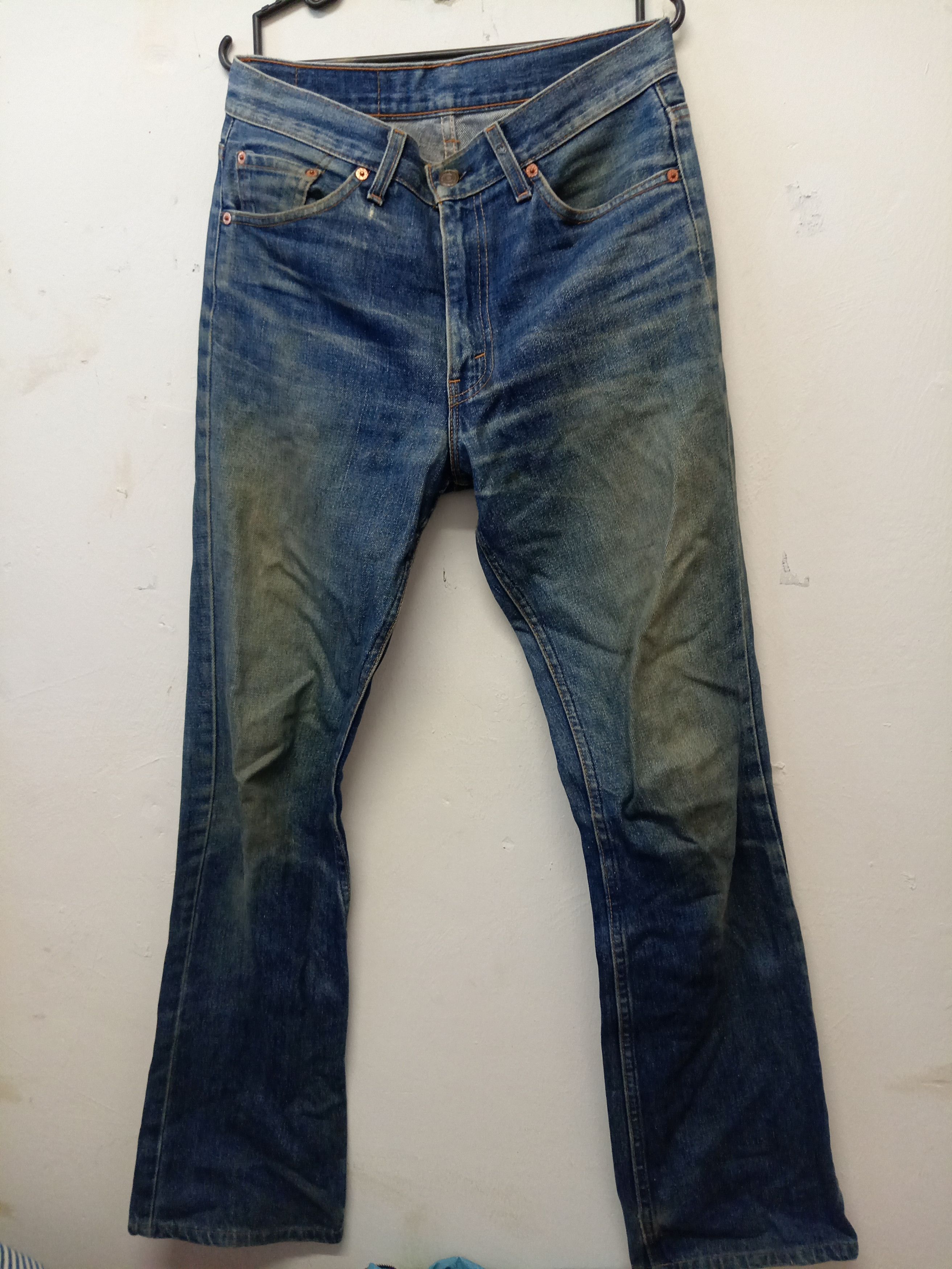 image of Distressed Denim x Levis Vintage Levis 517 Flared Denim Jeans, Men's (Size 31)