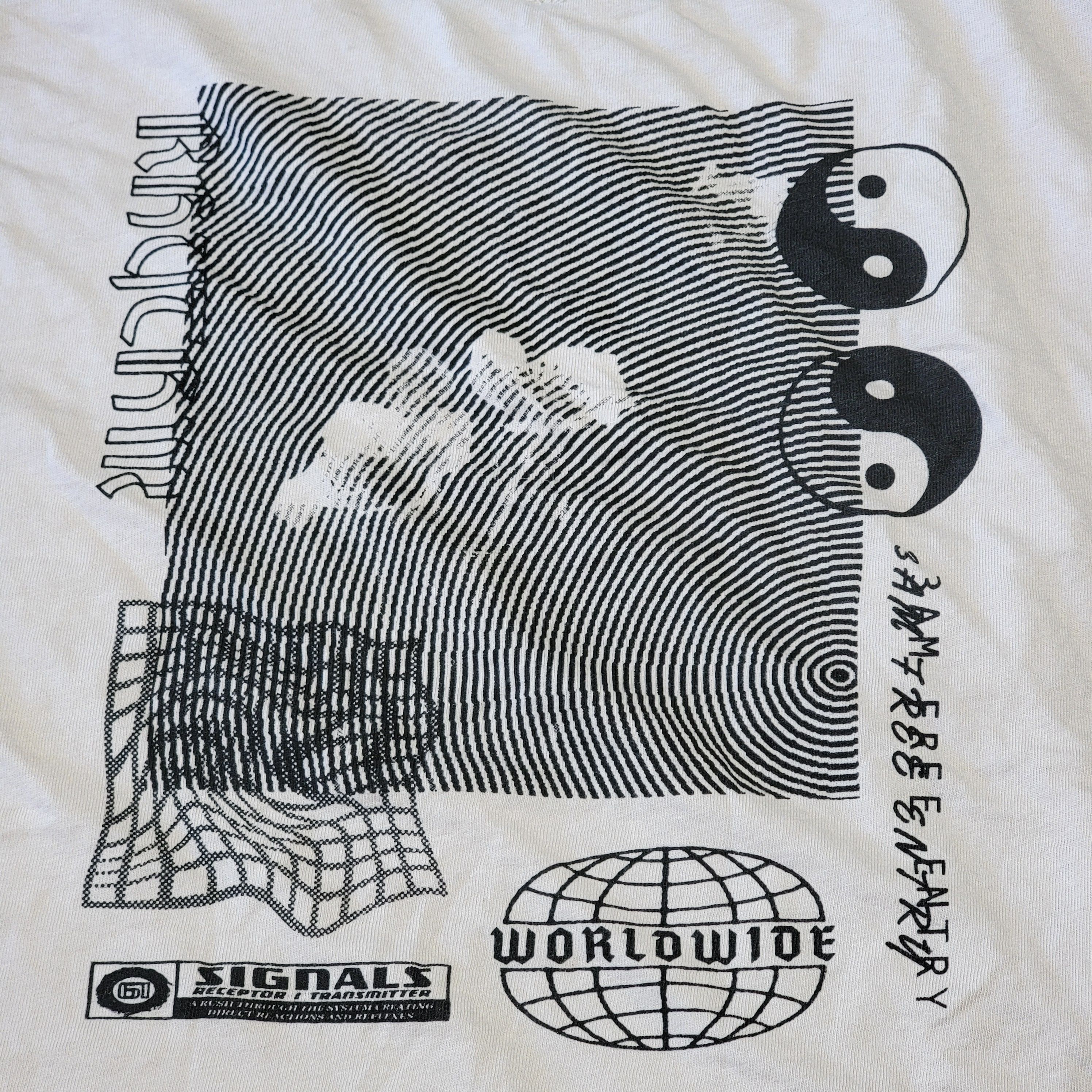 Garage Garage LS Crop Cream Tee "Rhythm Worldwide" - Size Medium Size M / US 6-8 / IT 42-44 - 2 Thumbnail