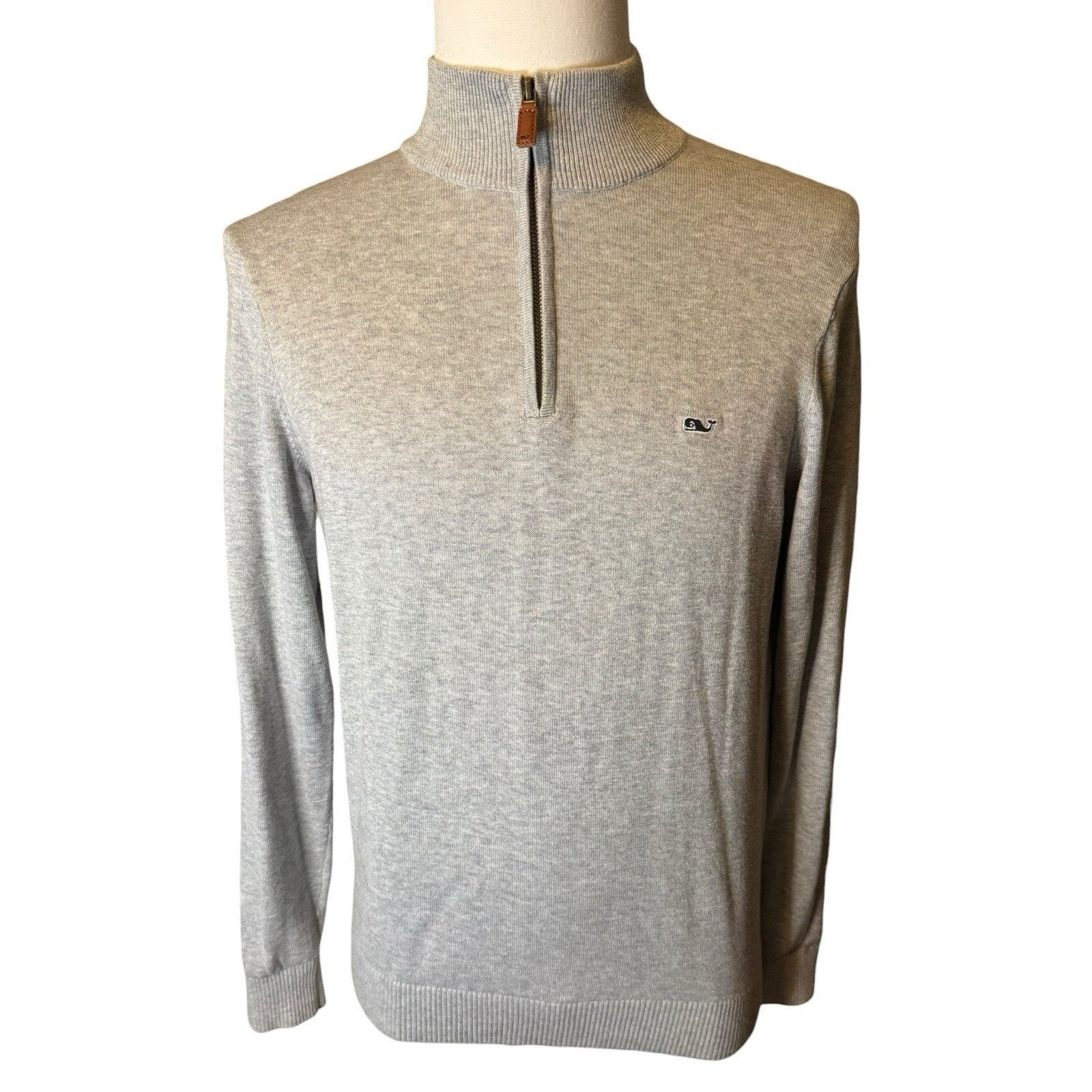 Vineyard Vines Vineyard Vines Quarter Zip Sweater Gray 100% Cotton Size US S / EU 44-46 / 1 - 1 Thumbnail