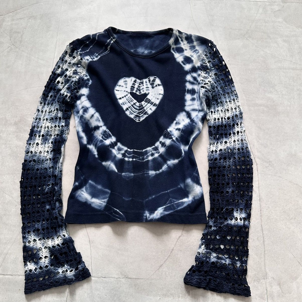 Hysteric Glamour × Undercover Cute Mesh Tie Dye Long Sleeve T Shirt Cop Copine Style Size S / US 4 / IT 40 - 2 Thumbnail
