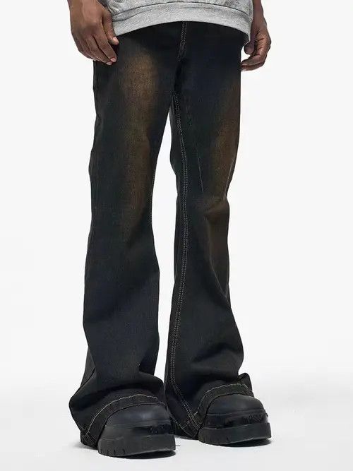 VIBE Vintage-style contrast mud-dyed bootcut jeans Size US 34 / EU 50 - 3 Thumbnail