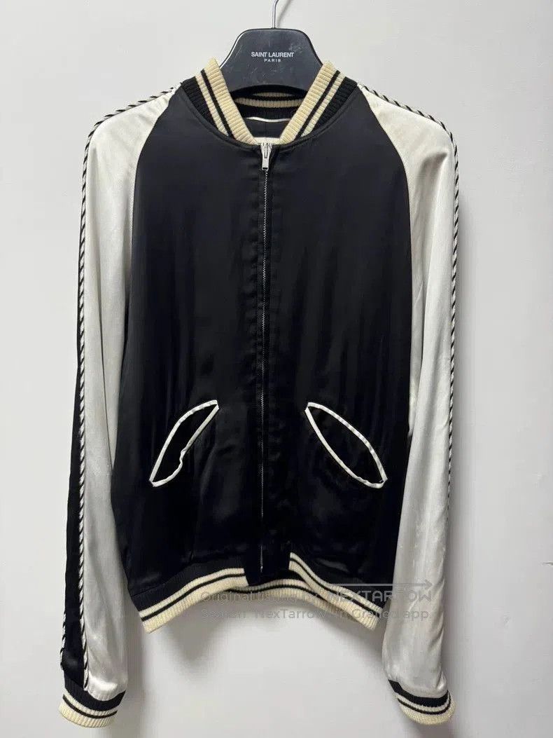 Yves Saint Laurent Saint Laurent Black and White Silk Jacket. Size US XL / EU 56 / 4 - 3 Thumbnail