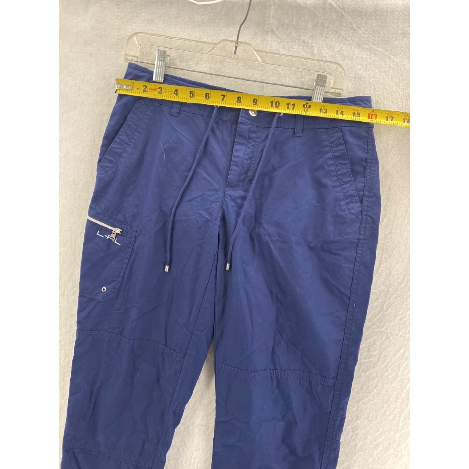 Ralph Lauren Lauren Ralph Lauren Cargo Pants Womens Size 2 Navy Cotton Casual 90s Straight Fit Size 26" / US 2 / IT 38 - 2 Thumbnail