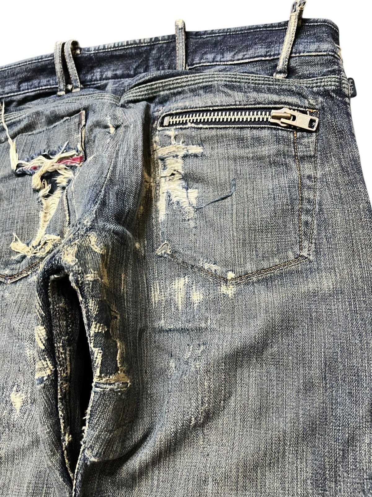 Mackintosh × Paul Smith Vintage Paul Smith Bondage Punk Ripped Whiskers Denim Size US 32 / EU 48 - 9 Thumbnail