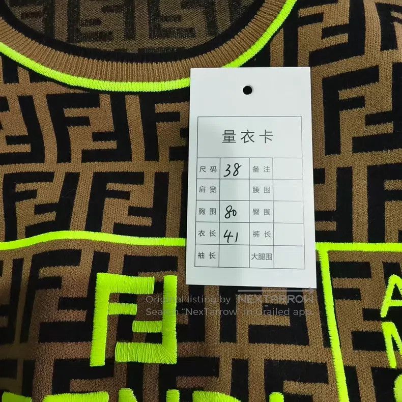 Fendi Fendi Printed Monogram Short Knit Top Size XS / US 0-2 / IT 36-38 - 5 Thumbnail
