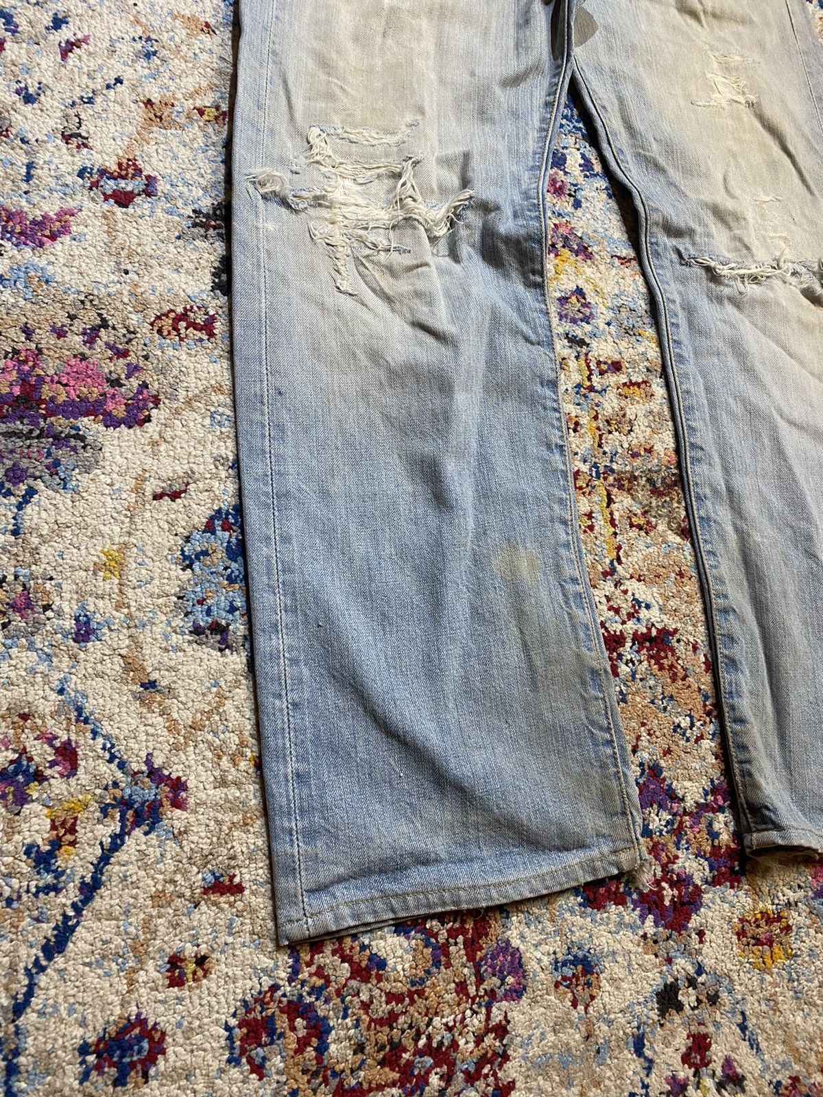 Levi's × Vintage Distressed Washed Blue Rindem Japan 501 Levis 30x32 Size US 32 / EU 48 - 5 Thumbnail