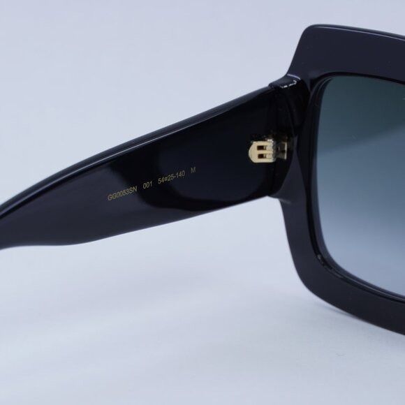 Gucci Gucci GG0053SN 001 Sunglasses Black Square Frame, Grey Size ONE SIZE - 10 Thumbnail