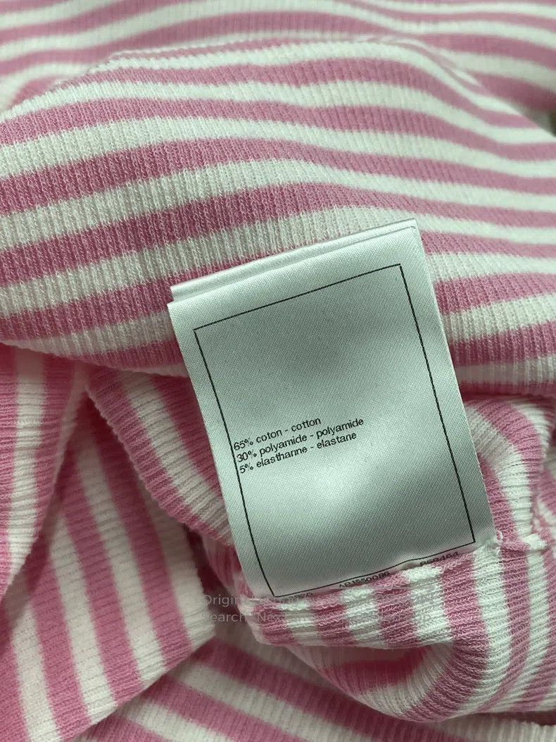Chanel Chanel Pink striped knitted short sleeves Size XS / US 0-2 / IT 36-38 - 6 Thumbnail
