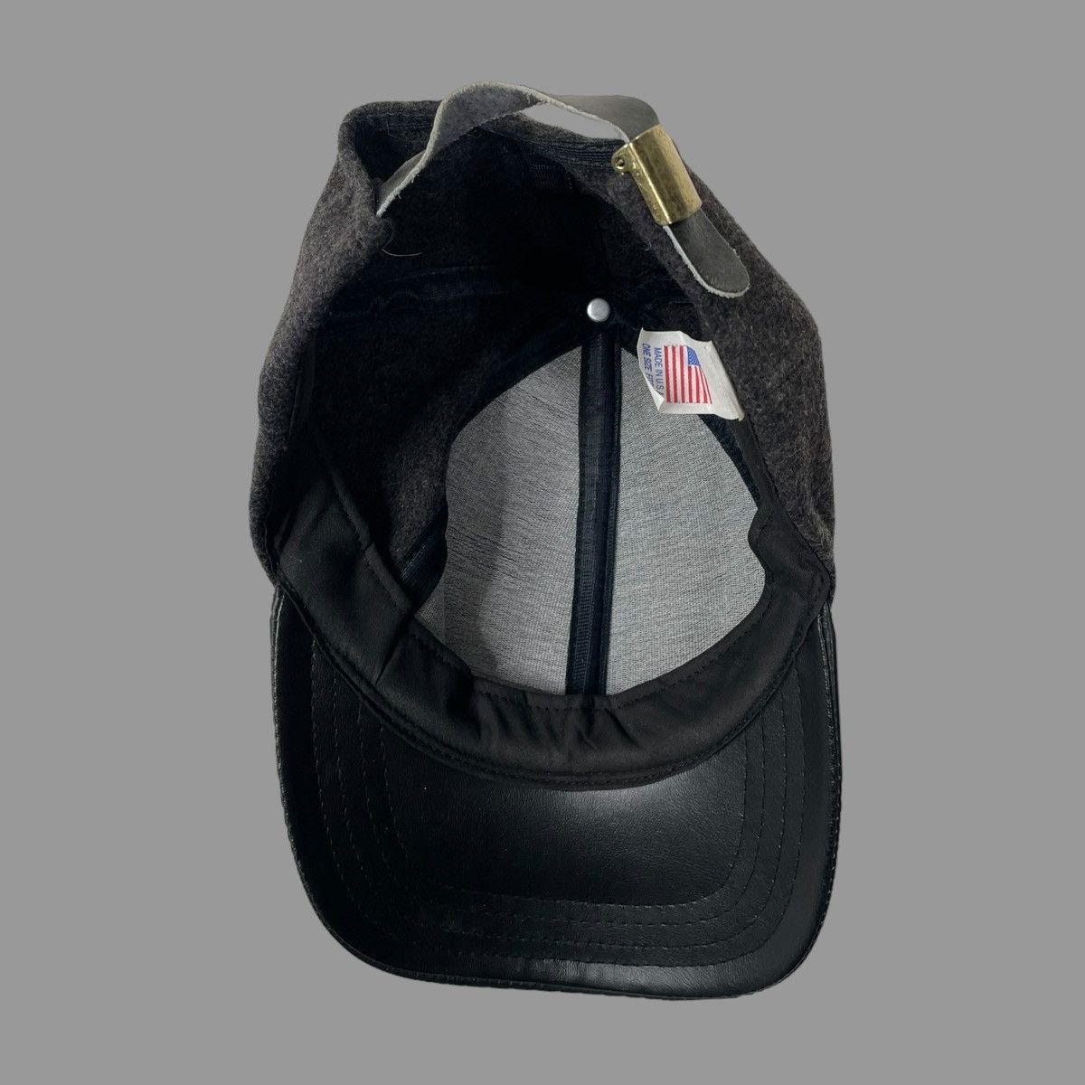 Vintage Vintage 90s wool leather hat Size ONE SIZE - 3 Thumbnail