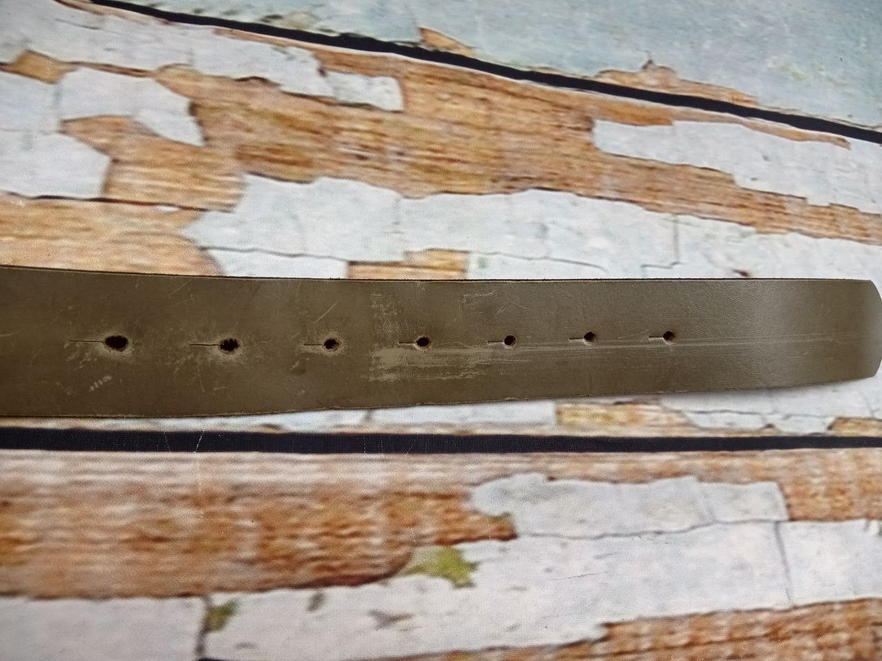Diesel Vintage Diesel Leather Belt Mohawk Buckle Khaki Size 105/42 Size ONE SIZE - 7 Thumbnail