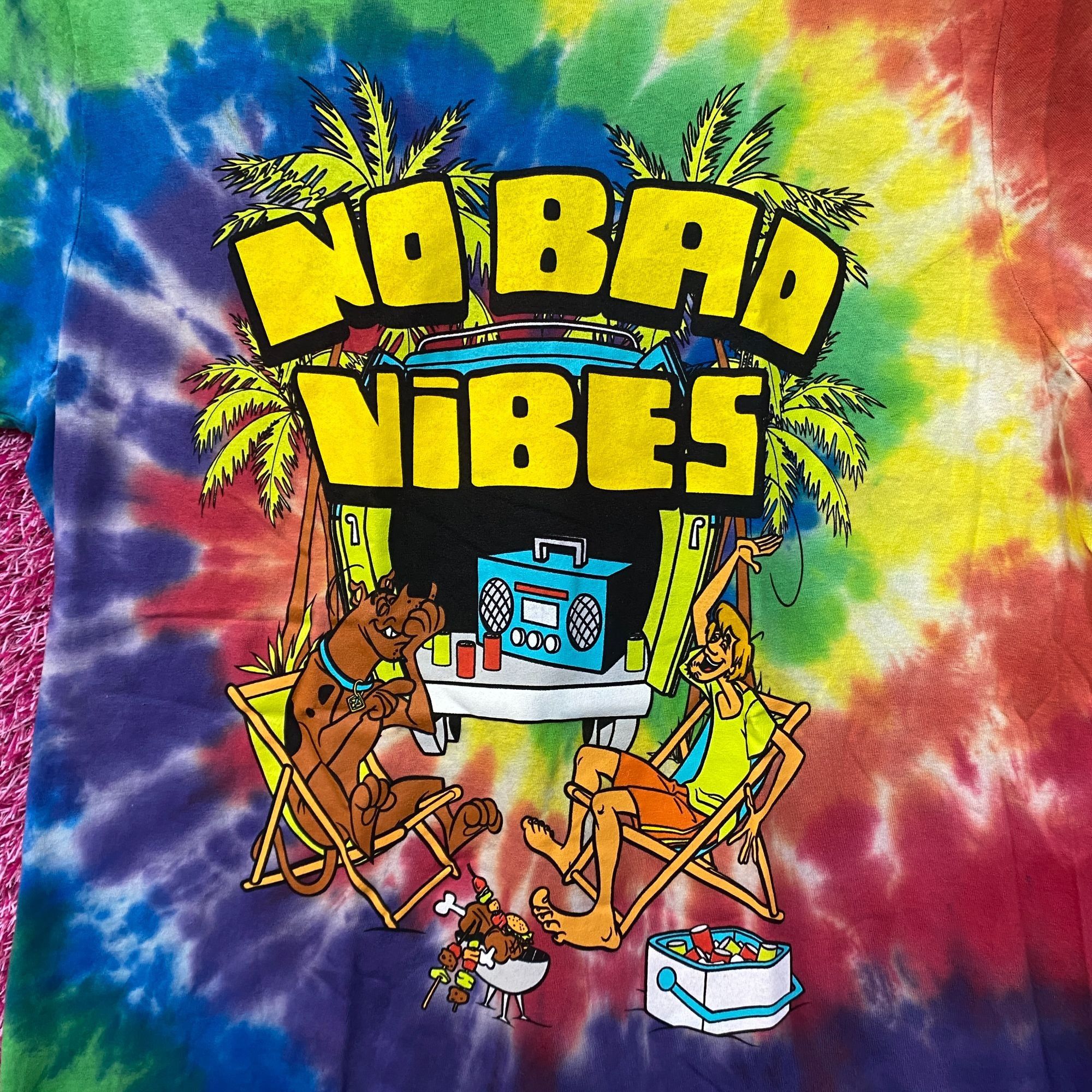 Cartoon Network Scooby Doo No Bad Vibes tiedye Tshirt size medium Size US M / EU 48-50 / 2 - 2 Thumbnail
