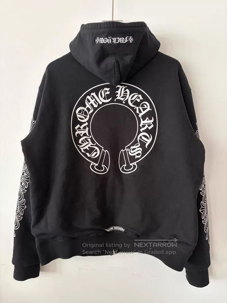 Chrome Hearts CHROME HEARTS Size M Large horseshoe print zip-up hoodie Size US M / EU 48-50 / 2 - 6 Thumbnail