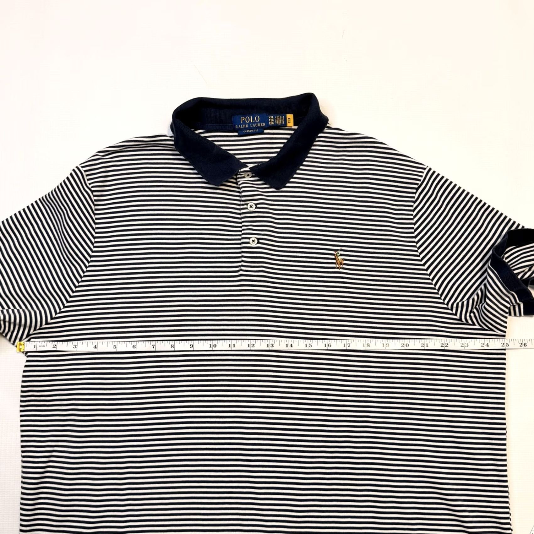Polo Ralph Lauren Polo Ralph Lauren Polo Shirt Mens 2XL Blue Striped Classic Fit 100% Cotton 2XL Mens Polo Shirt Blue Striped Classic Fit Cotton Polo Ralph Lauren Size US XXL / EU 58 / 5 - 7 Thumbnail
