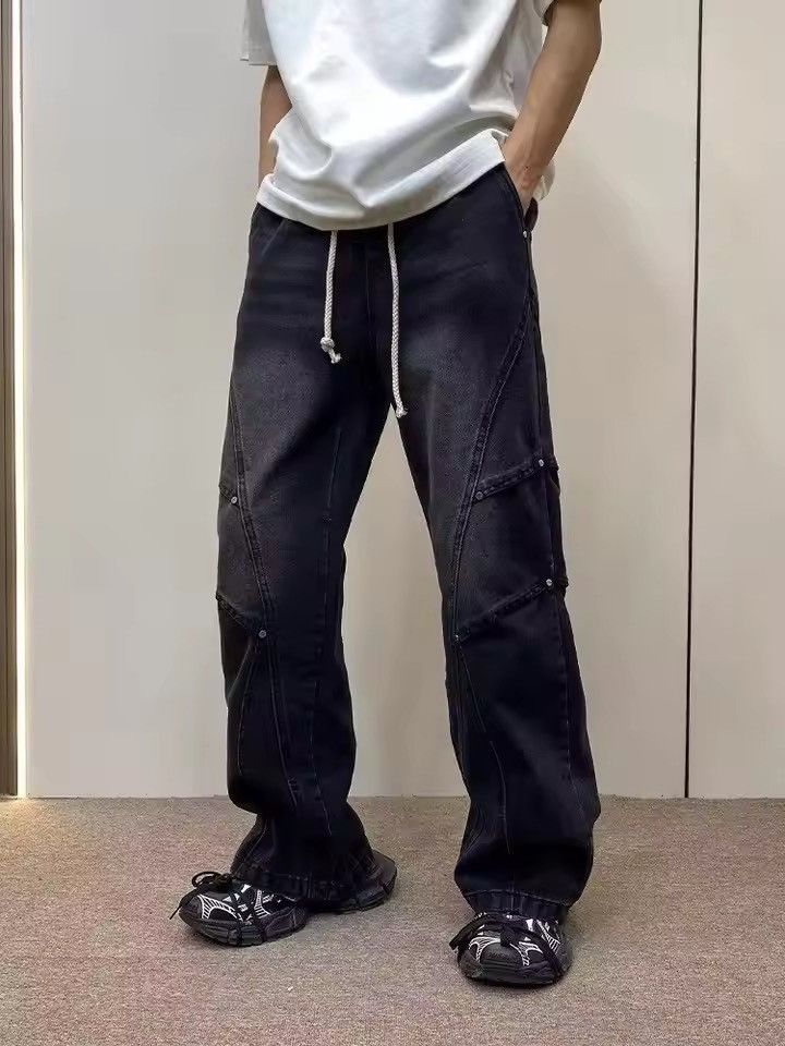 Japanese Brand Geometric Multi-Panel Denim Pant Size US 30 / EU 46 - 5 Thumbnail