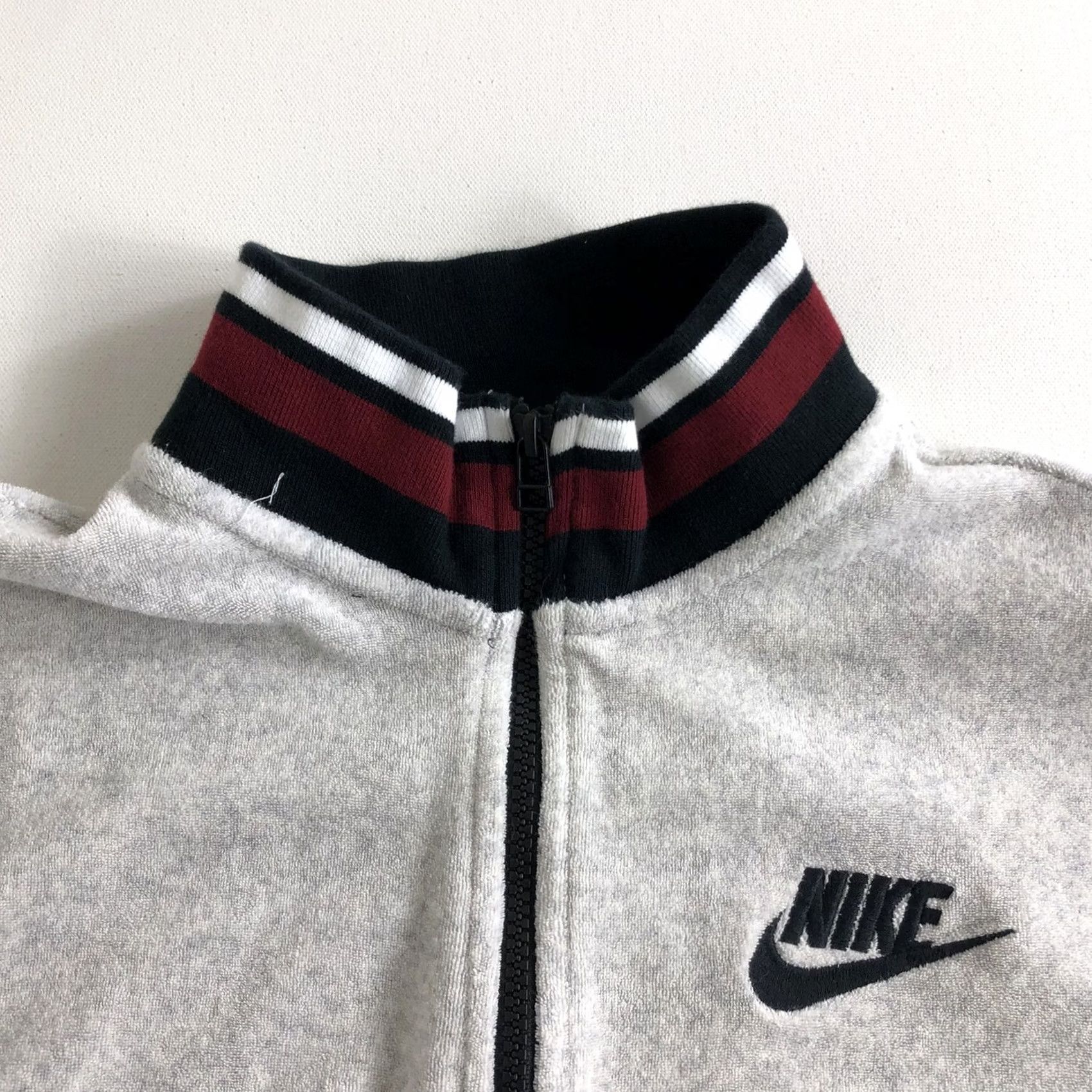 Nike Nike Classic Embroidered Swoosh Full Zip Gray SZ M Fleece Jacket Sweatshirt Y2K Womens Regular Jacket Size M / US 6-8 / IT 42-44 - 4 Thumbnail