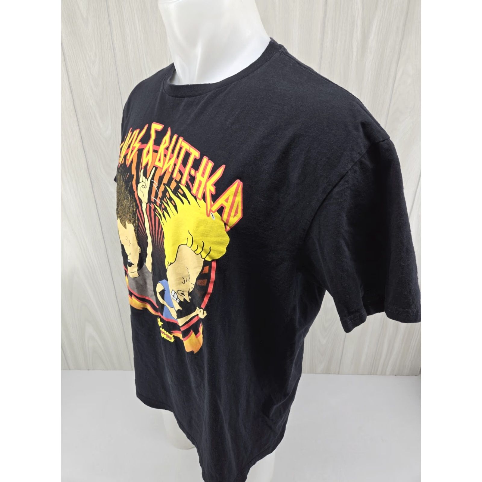 Vintage Beavis and Butt-Head T-Shirt Men XL Black Cotton Short Sleeves Crew Neck Size US XL / EU 56 / 4 - 5 Thumbnail