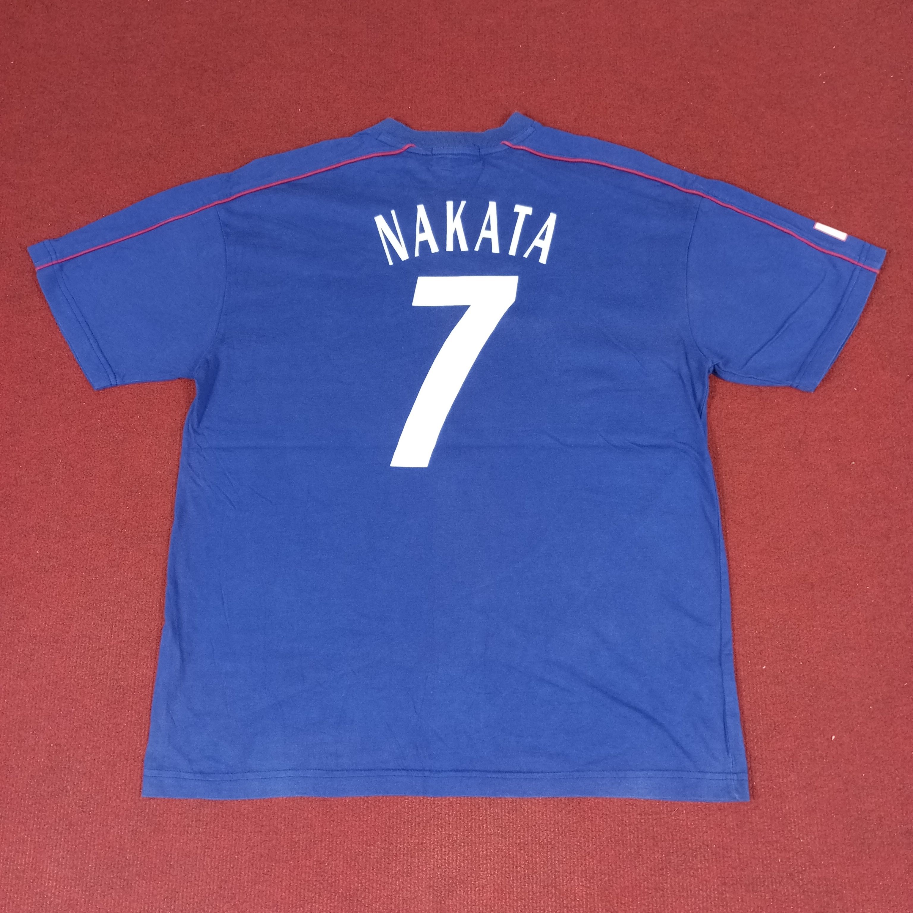 Japanese Brand × Vintage Japan Football Soccer Team Nakata 7 Tshirt Size US L / EU 52-54 / 3 - 1 Thumbnail
