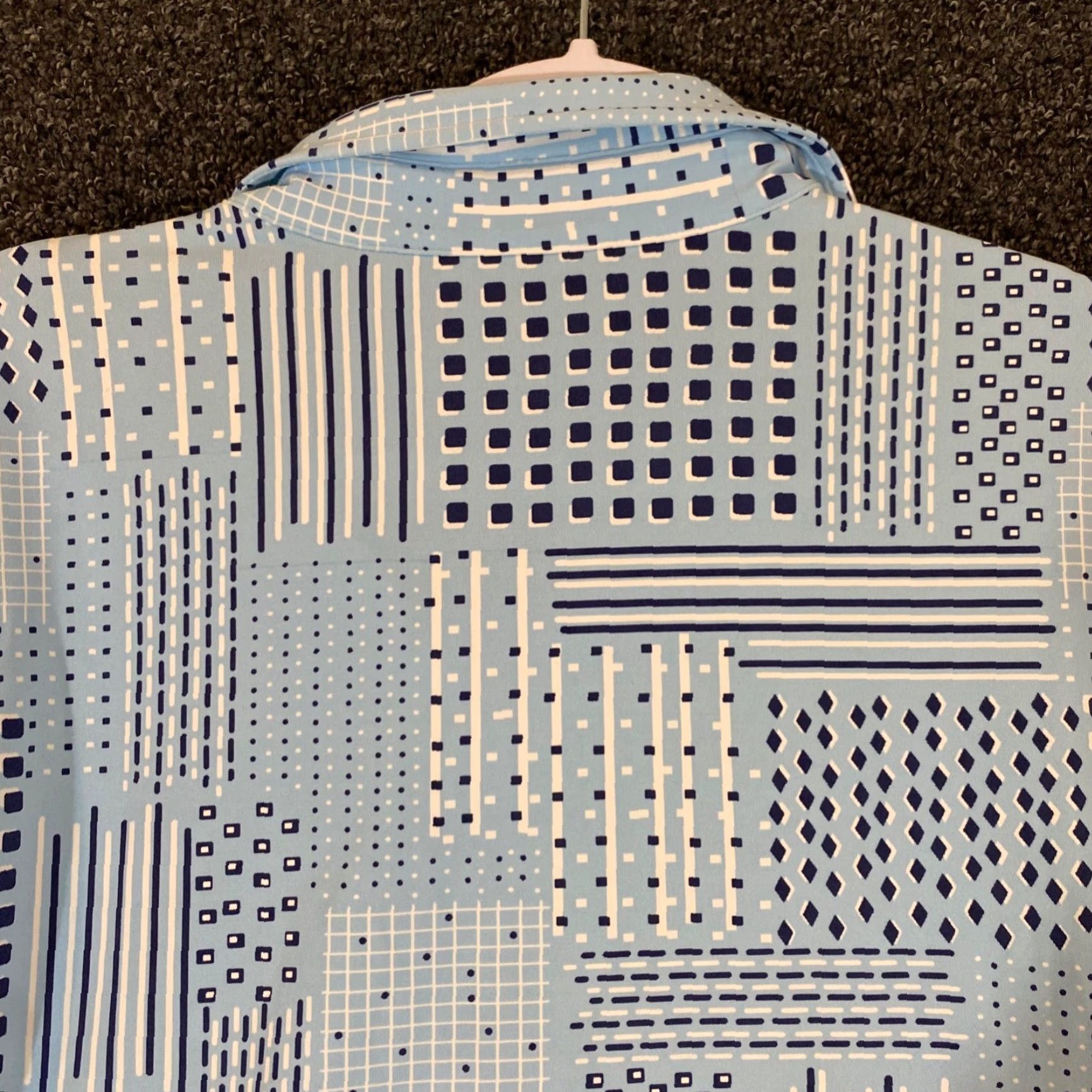 J.McLaughlin J. McLaughlin for Dillards Shirt Womens Large Blue Geometric Button Long Sleeve Size L / US 10 / IT 46 - 7 Thumbnail