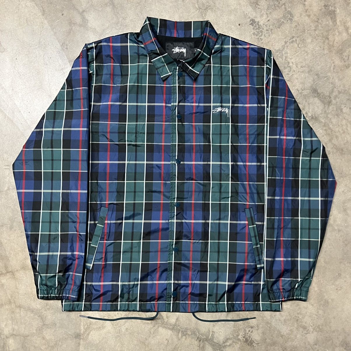 Hypebeast × Stussy Stussy Streetwear Plaid Windbreaker Jacket Size US L / EU 52-54 / 3 - 6 Thumbnail